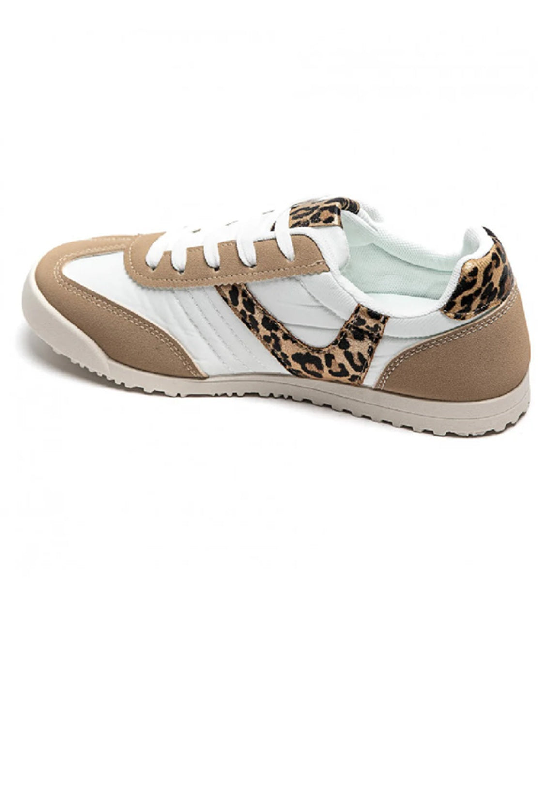 Leopard Print Lace-Up Casual Trainers