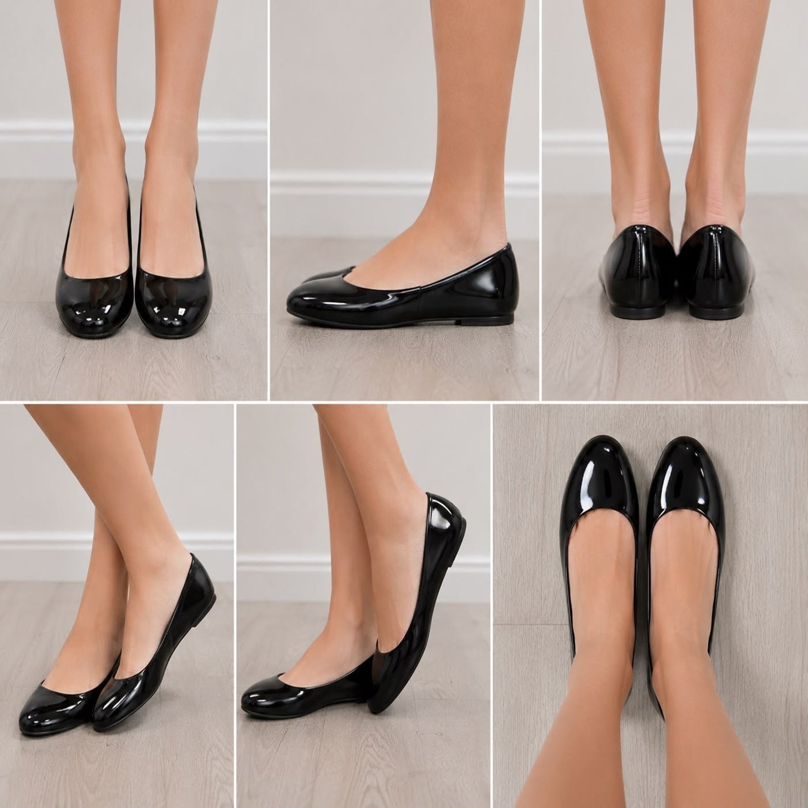 Women's Classic Patent Ballet Flat Shoes