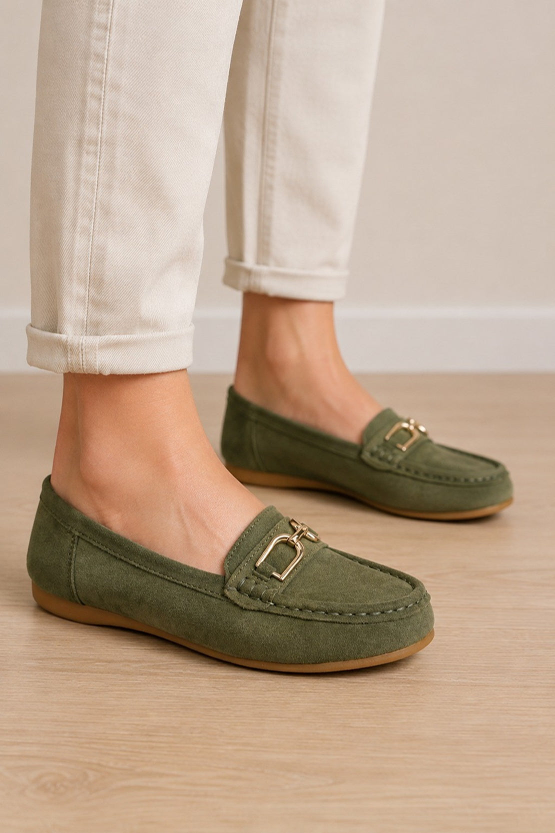Women's Comfort Metal Bit Slip-On Loafers