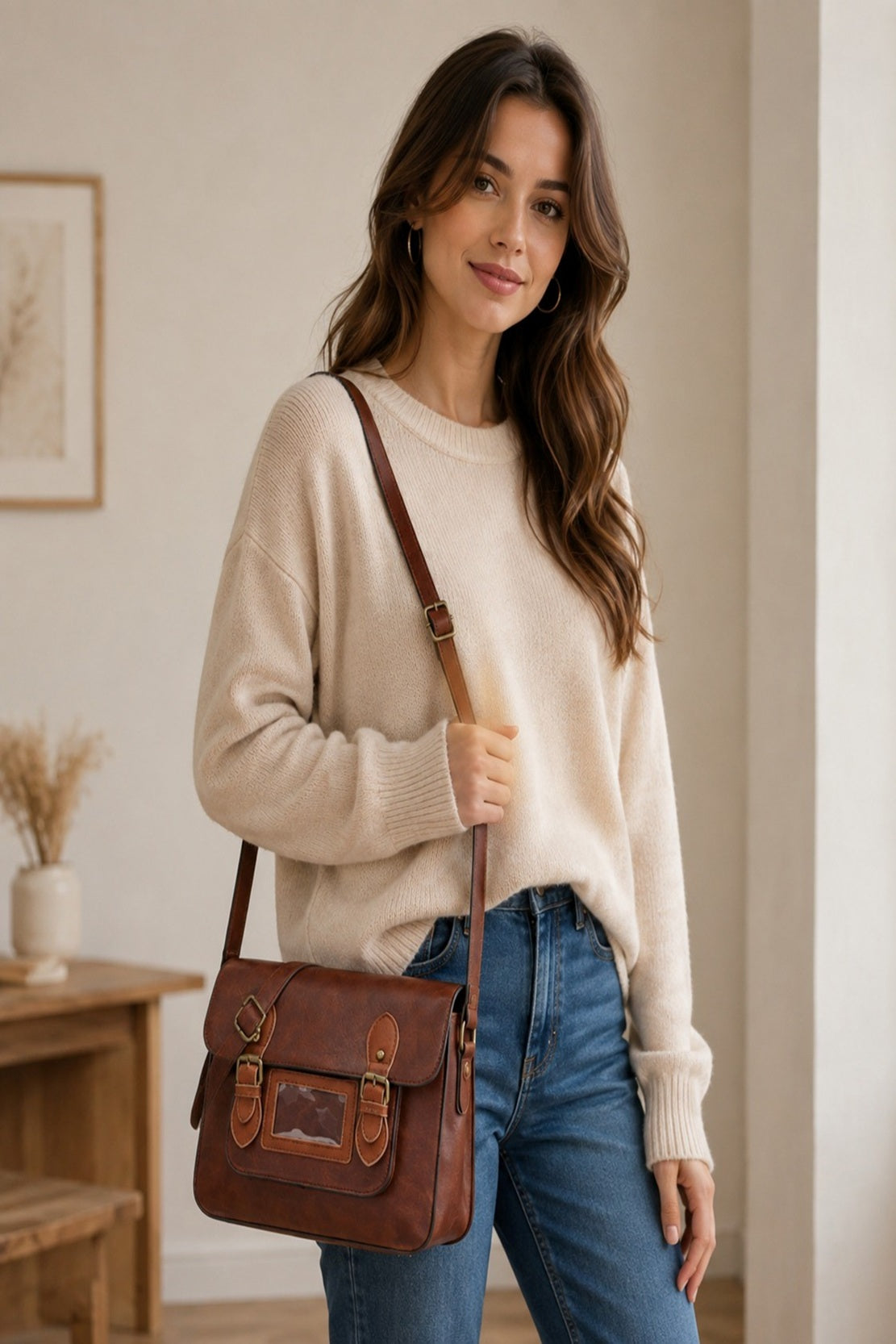 Women's Vintage Style Satchel Crossbody Bag