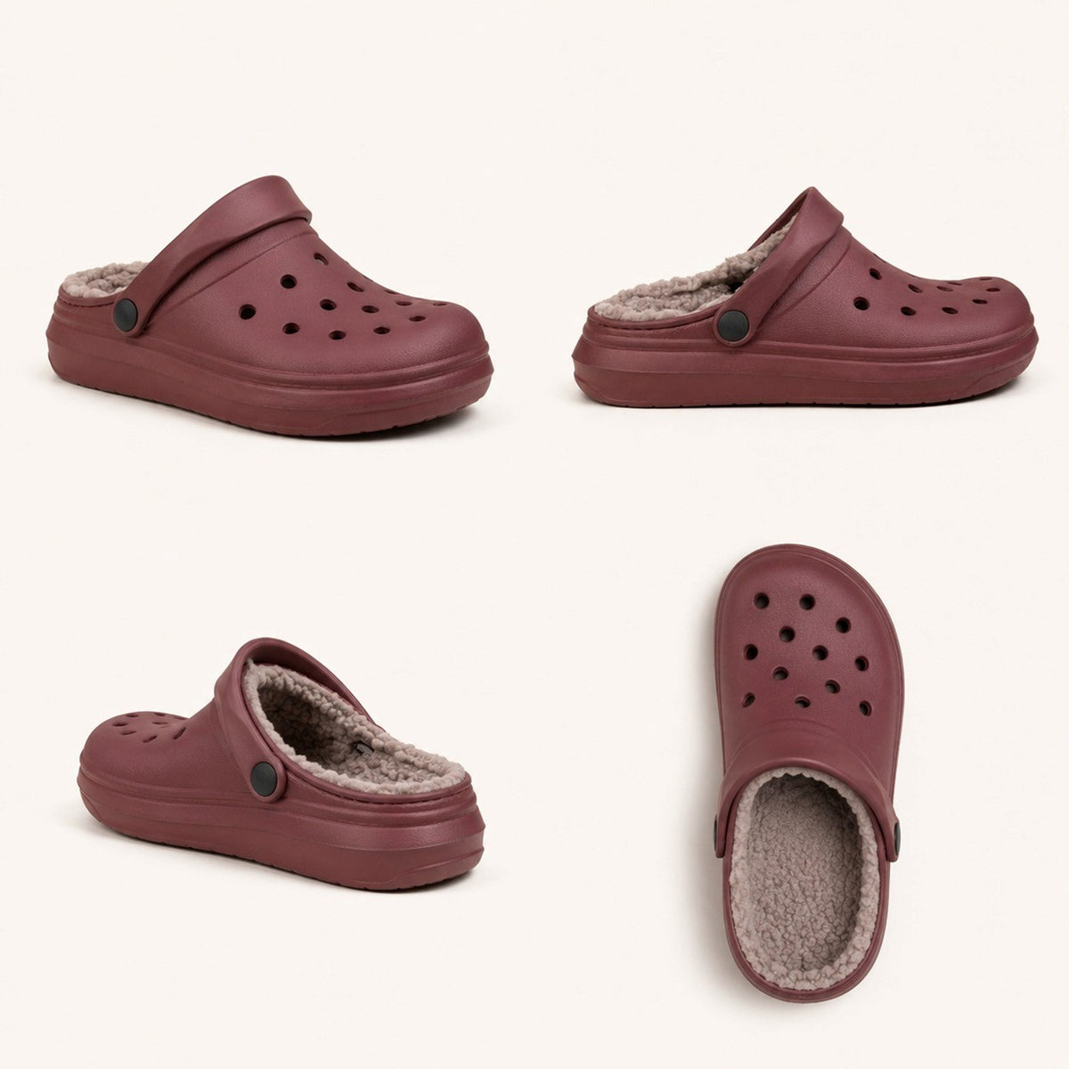 Fleece-Lined Lightweight Clog Comfort Shoes