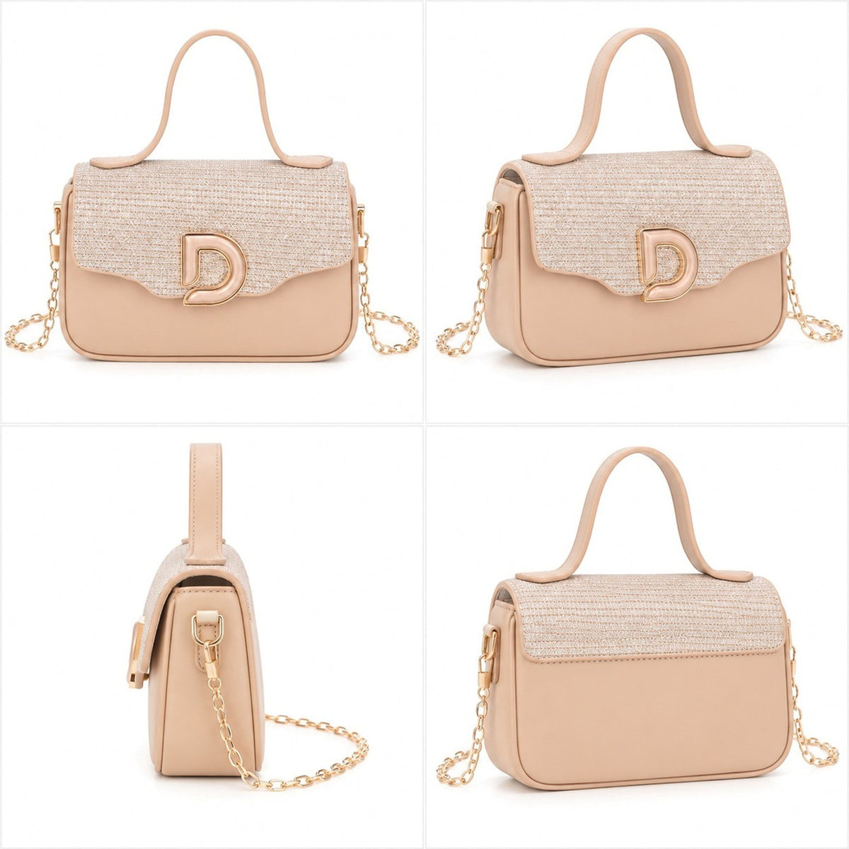 Women's Textured Top Handle Crossbody Shoulder Bag