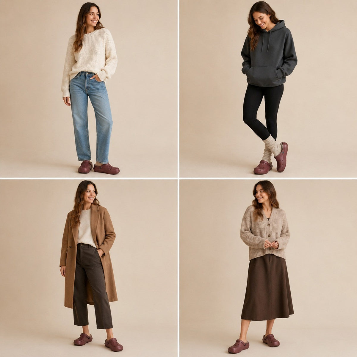 Fleece-Lined Lightweight Clog Comfort Shoes