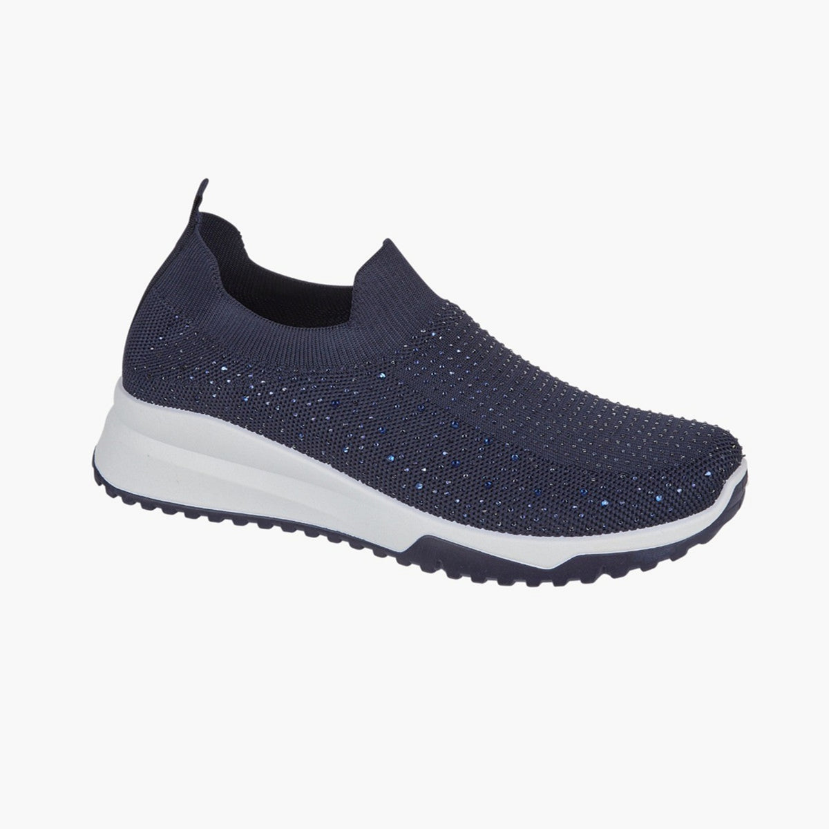 Women's Navy Slip-On Platform Trainers