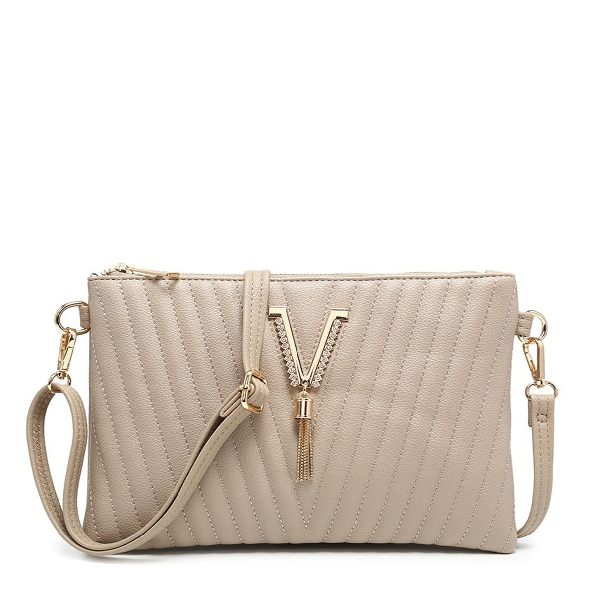 Women's Quilted Zip Crossbody Bag