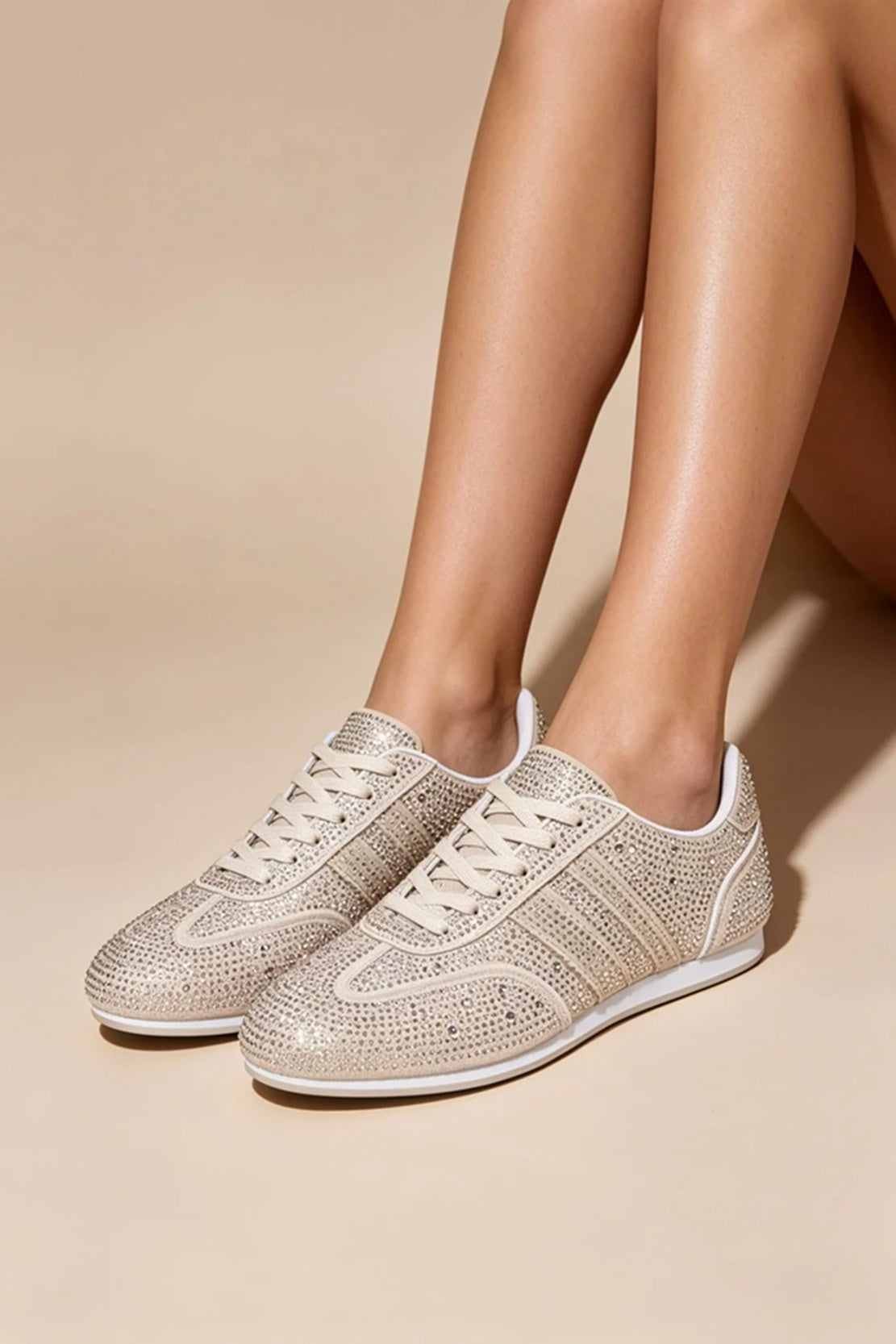 Women's Sparkle Stripe Casual Trainers