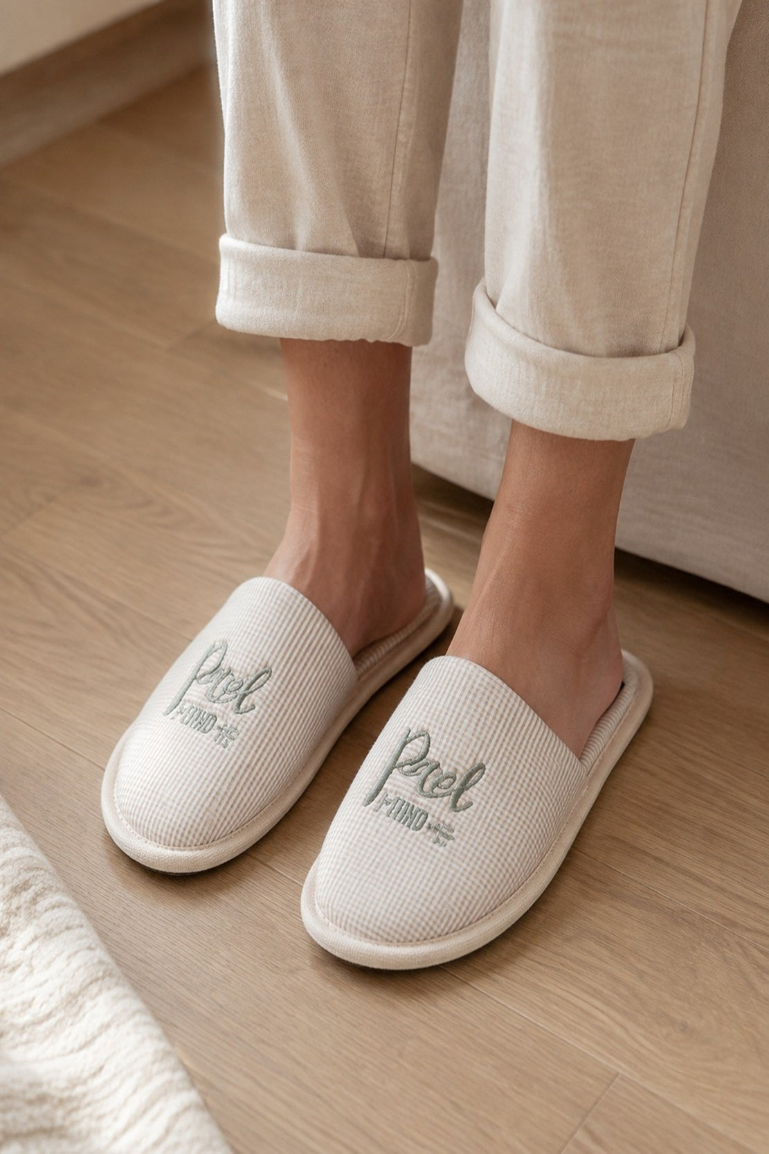 Women's Embroidered Comfort Open Back Slippers