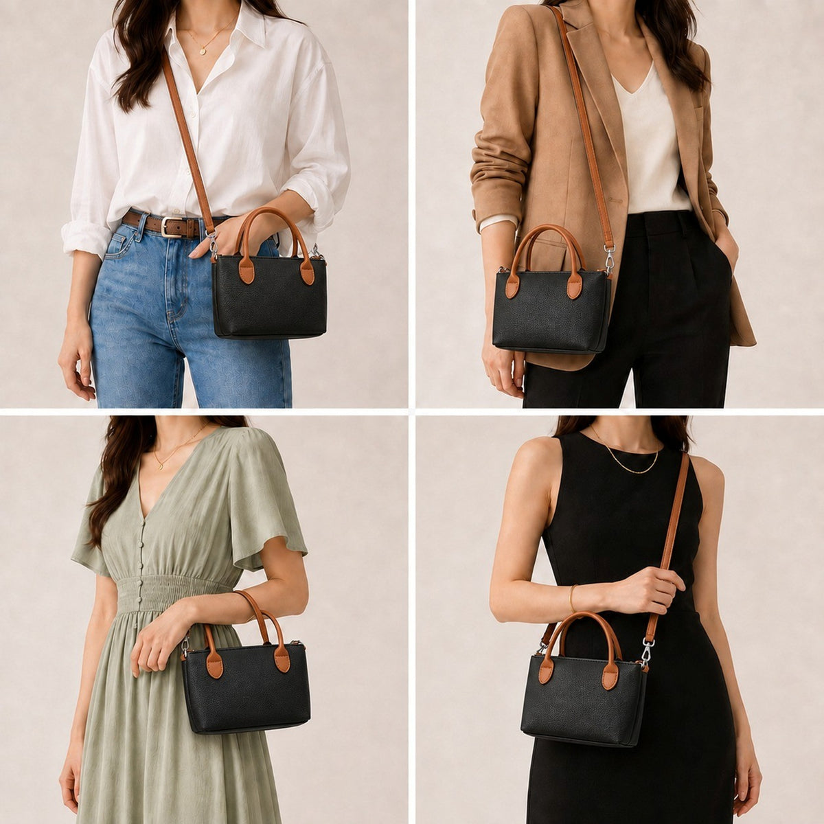Women’s Structured Mini Tote Crossbody Bag