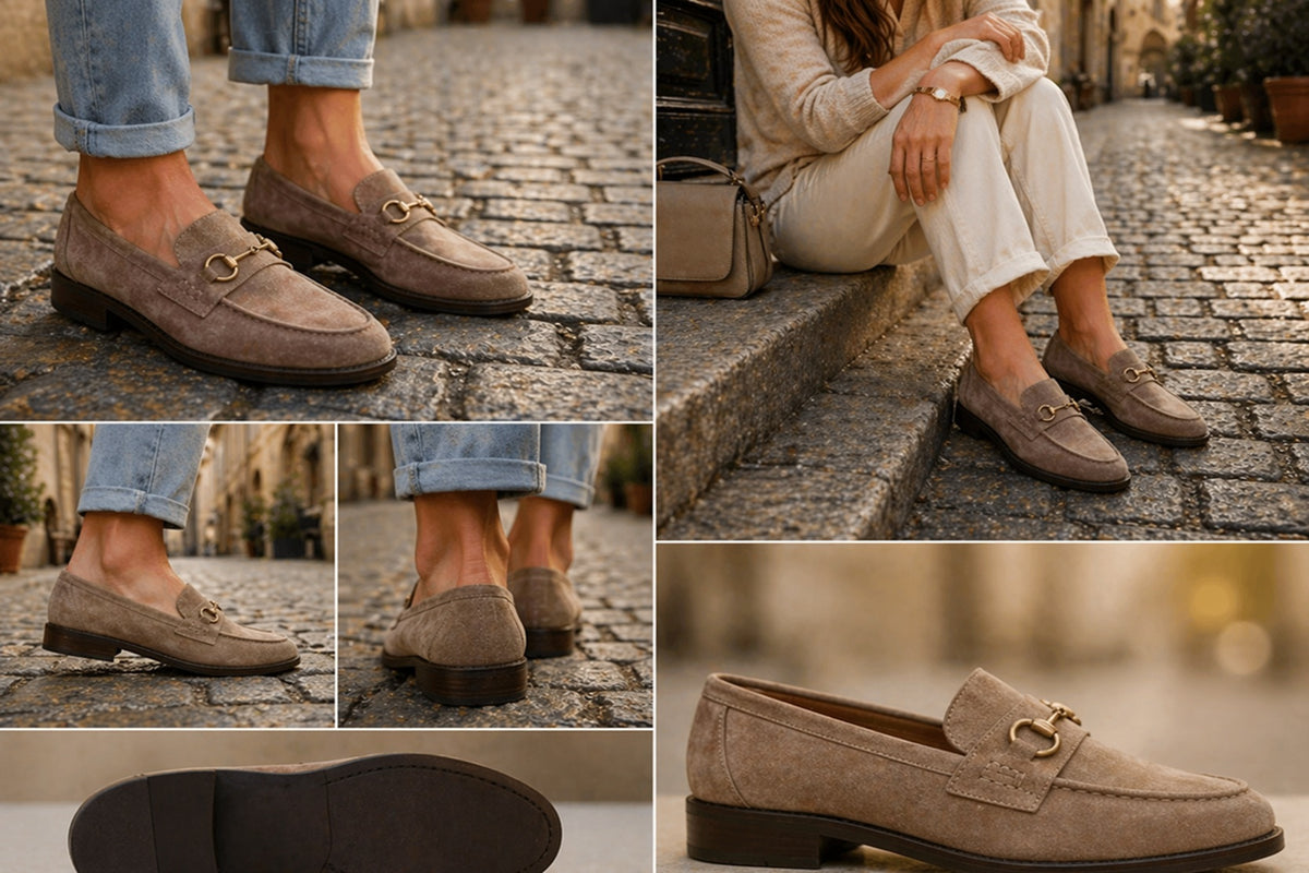 Faux Suede Slip On Loafer Shoes