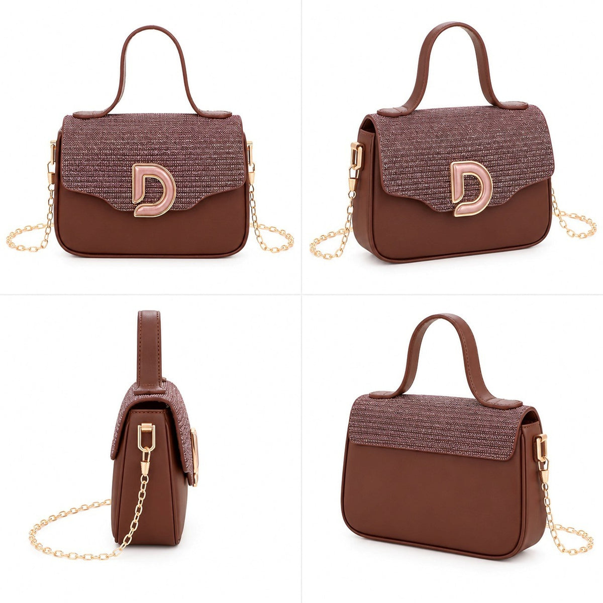 Women's Textured Top Handle Crossbody Shoulder Bag