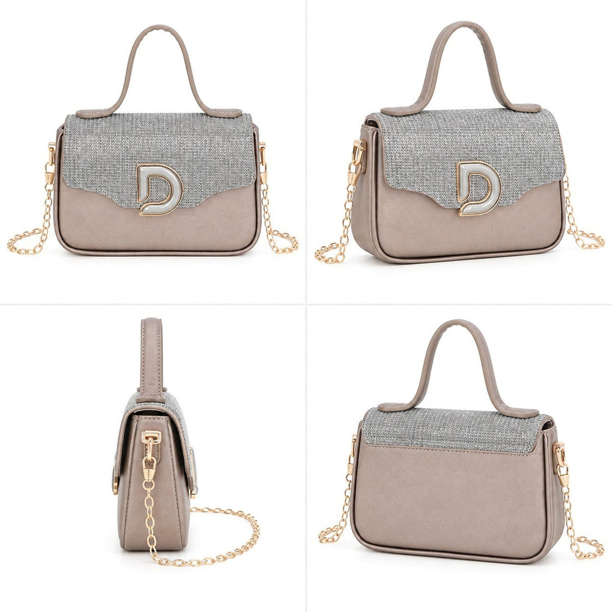 Women's Textured Top Handle Crossbody Shoulder Bag