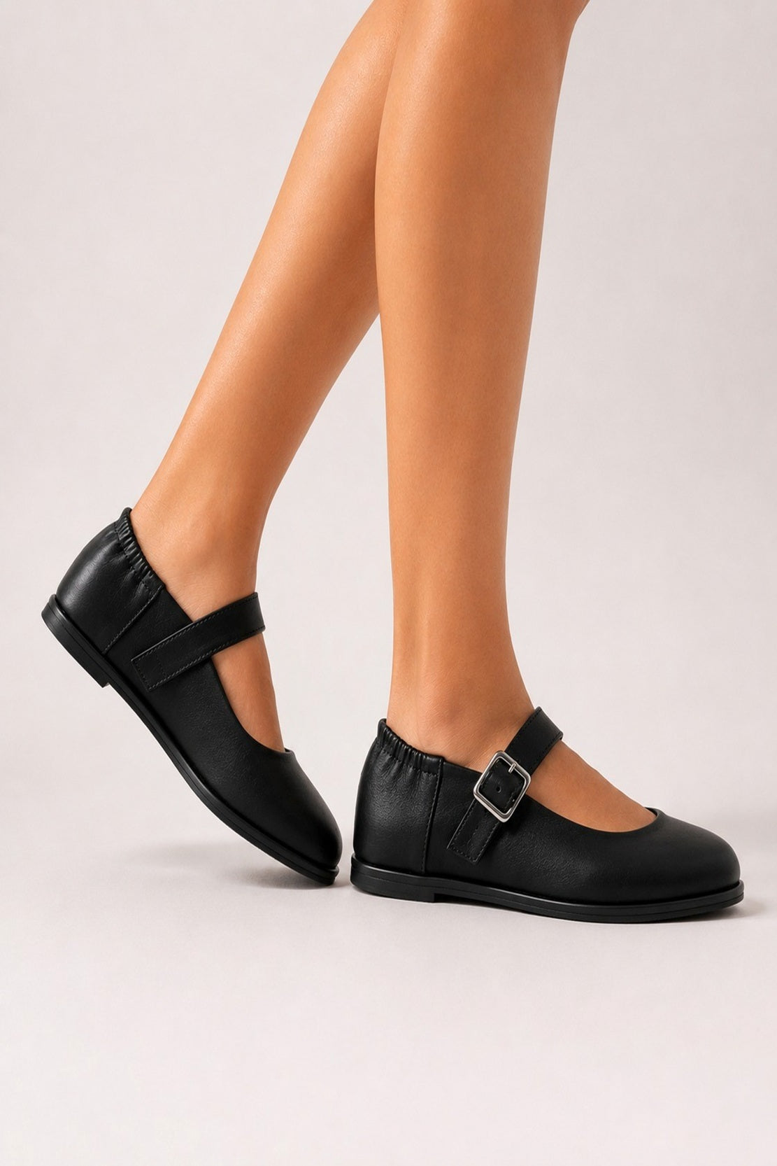 Women's Comfort Mary Jane Buckle Strap Flat Shoes