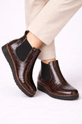 Chelsea Style Ankle Boots with Elastic Gusset – Chunky Sole Croc Boots