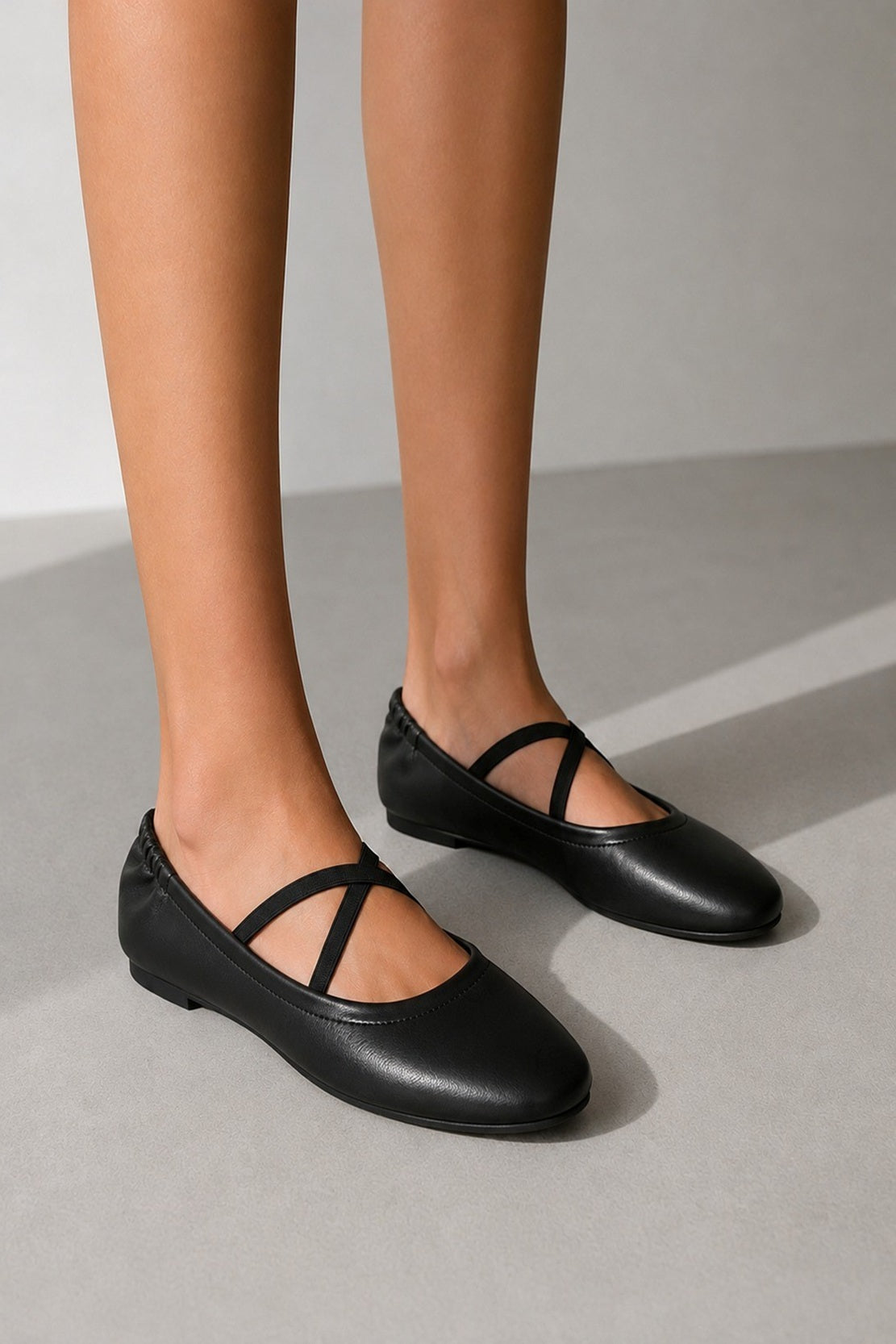 Cross Strap Mary Jane Wedge Pumps