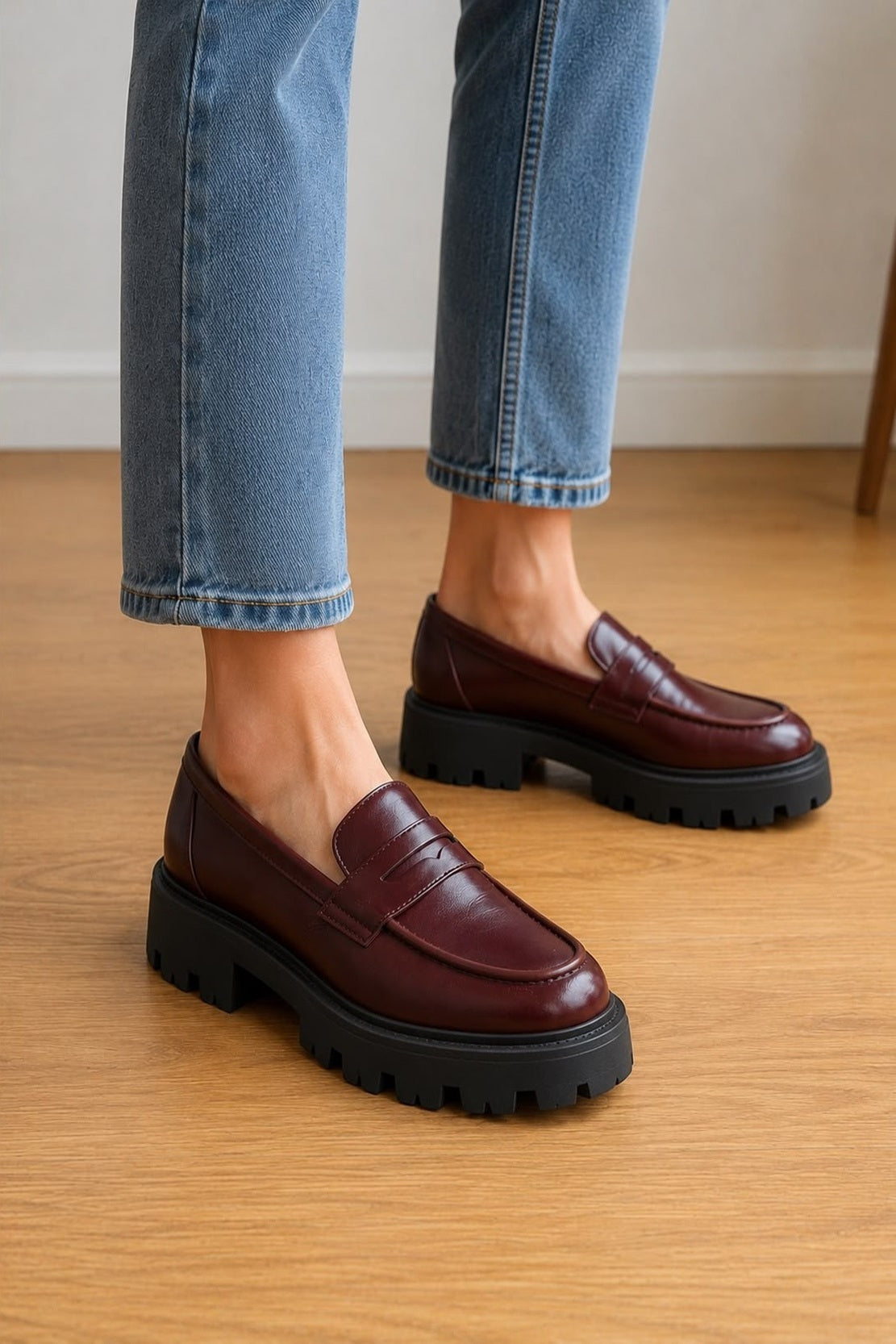 Women's Chunky Platform Penny Loafers