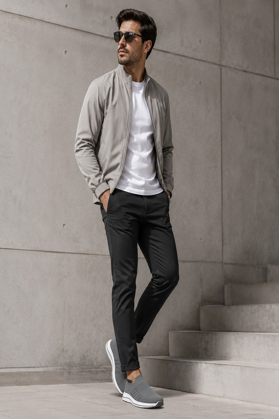 Men's Knit Slip-On Platform Comfort Trainers