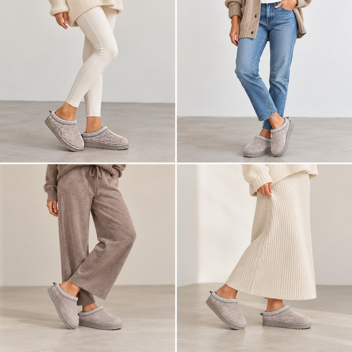 Women's Slip-On Casual Comfort Shoes with Embroidered Trim