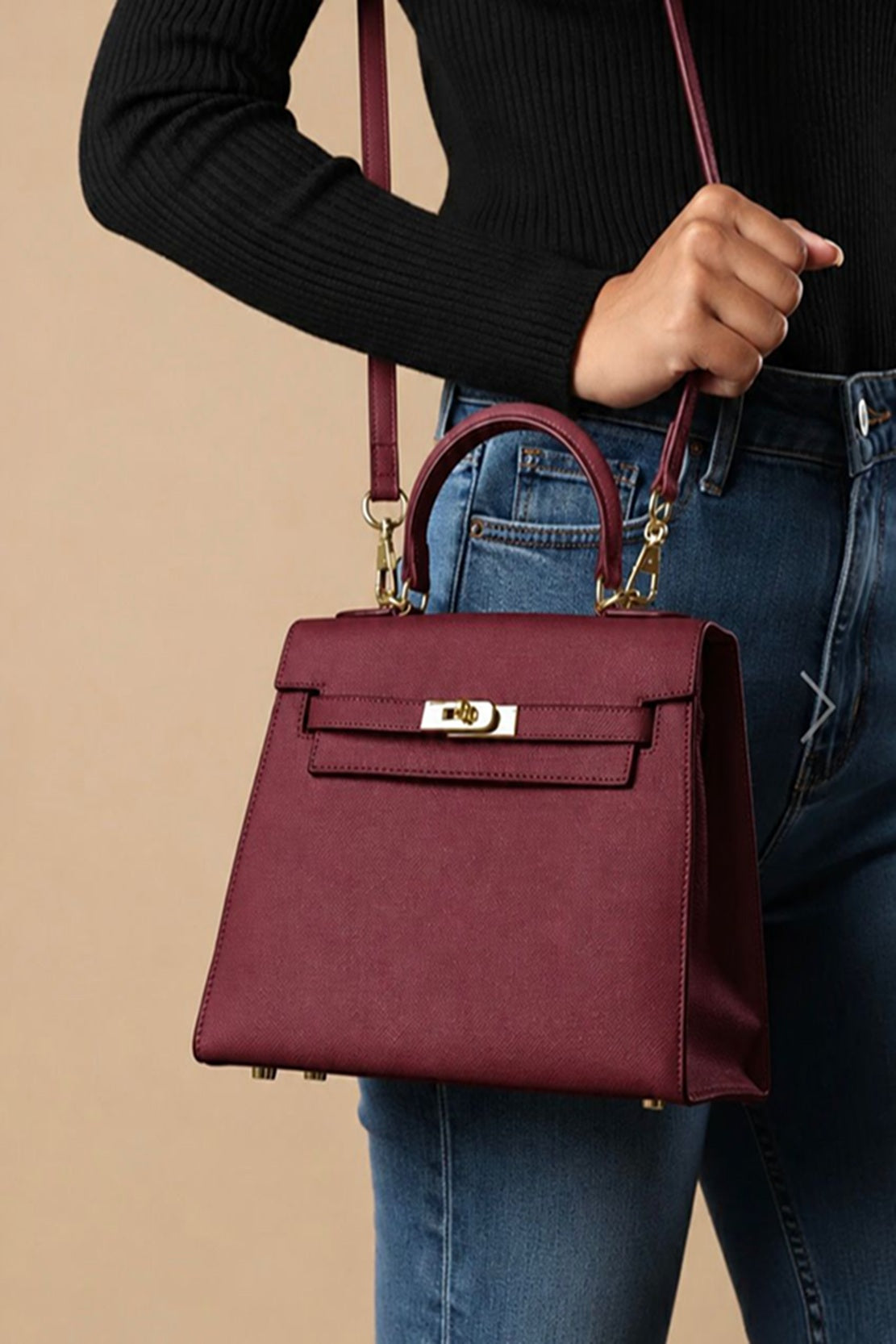 Women's Structured Top Handle Satchel Bag
