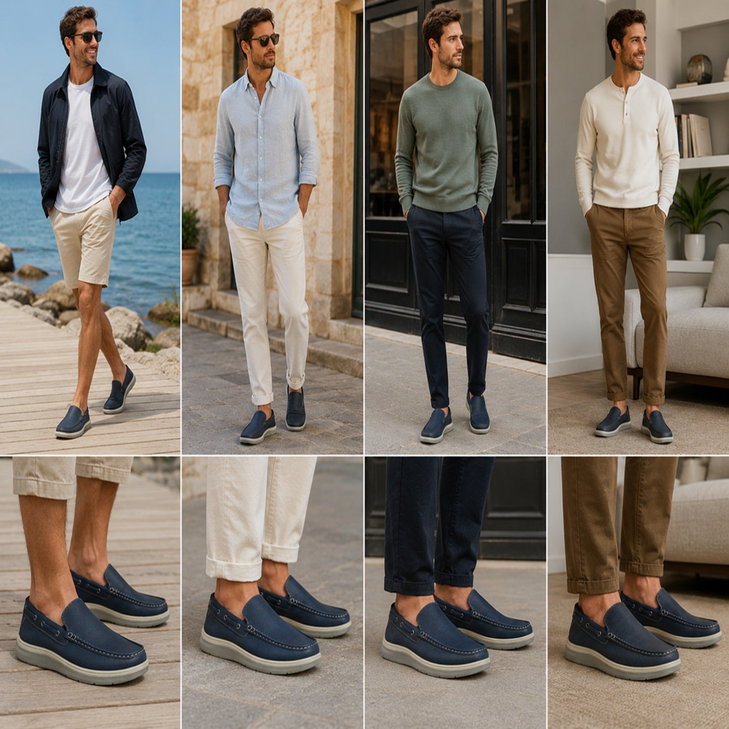 Men's Casual Slip-On Boat Loafers