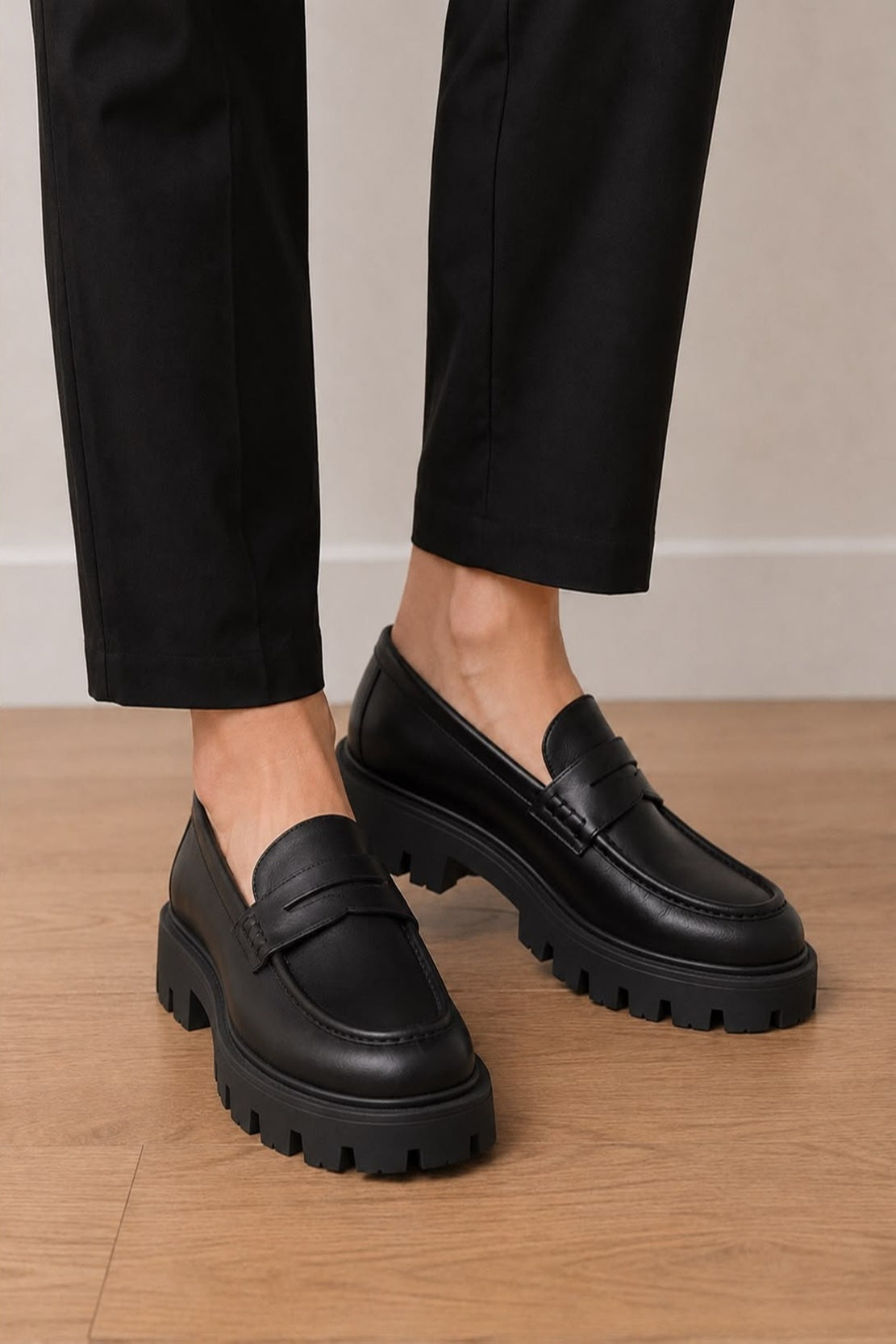 Women's Chunky Platform Penny Loafers