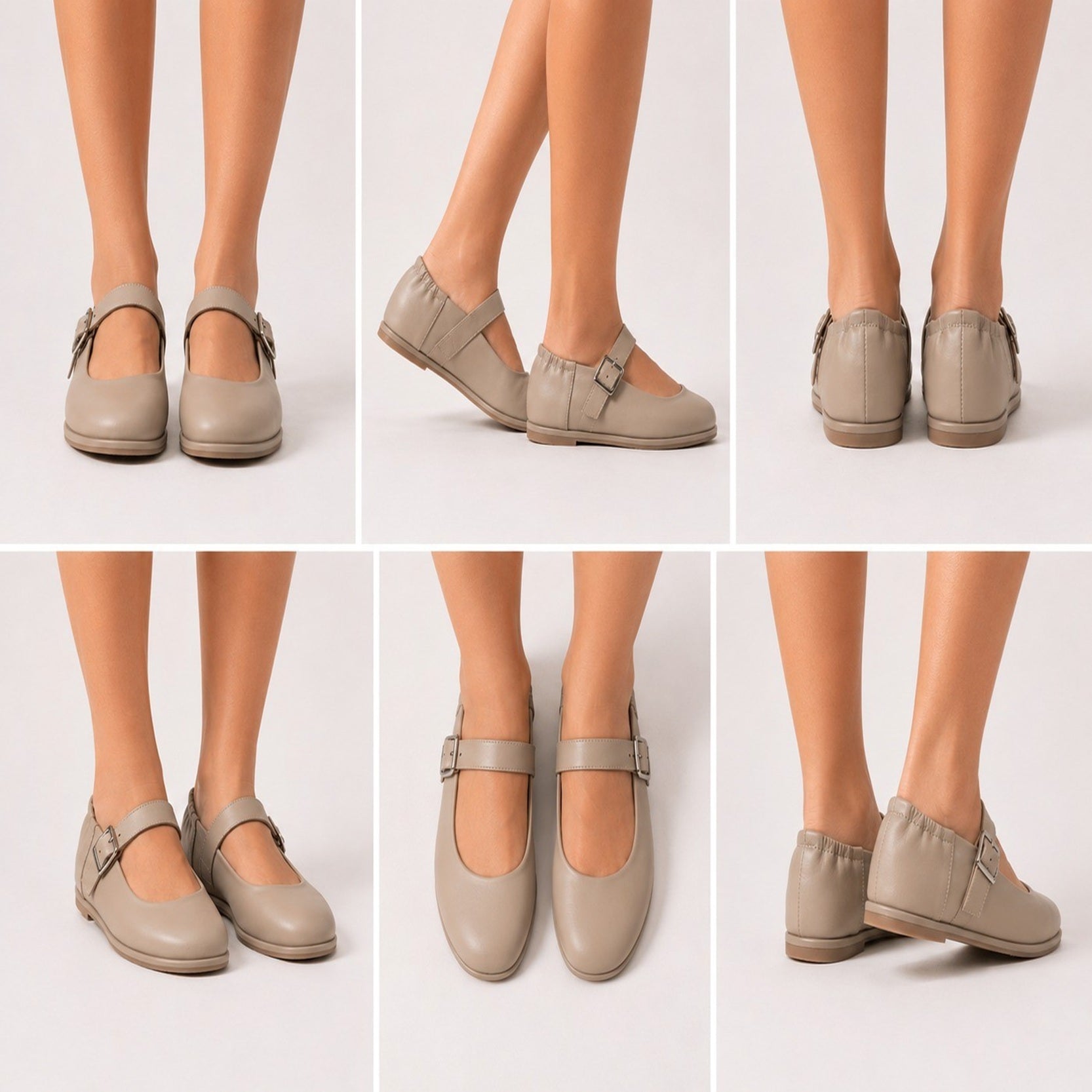 Women's Comfort Mary Jane Buckle Strap Flat Shoes