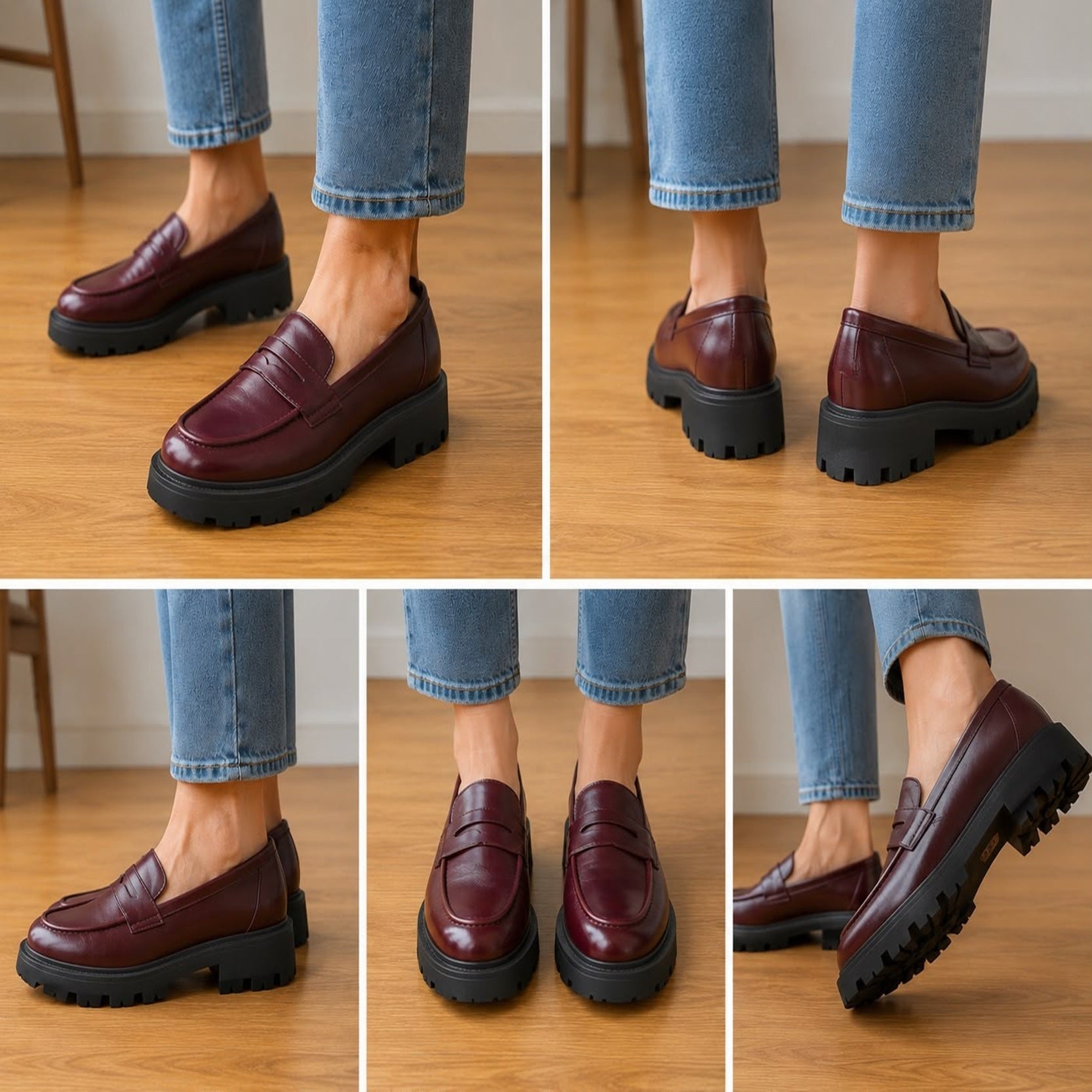 Women's Chunky Platform Penny Loafers