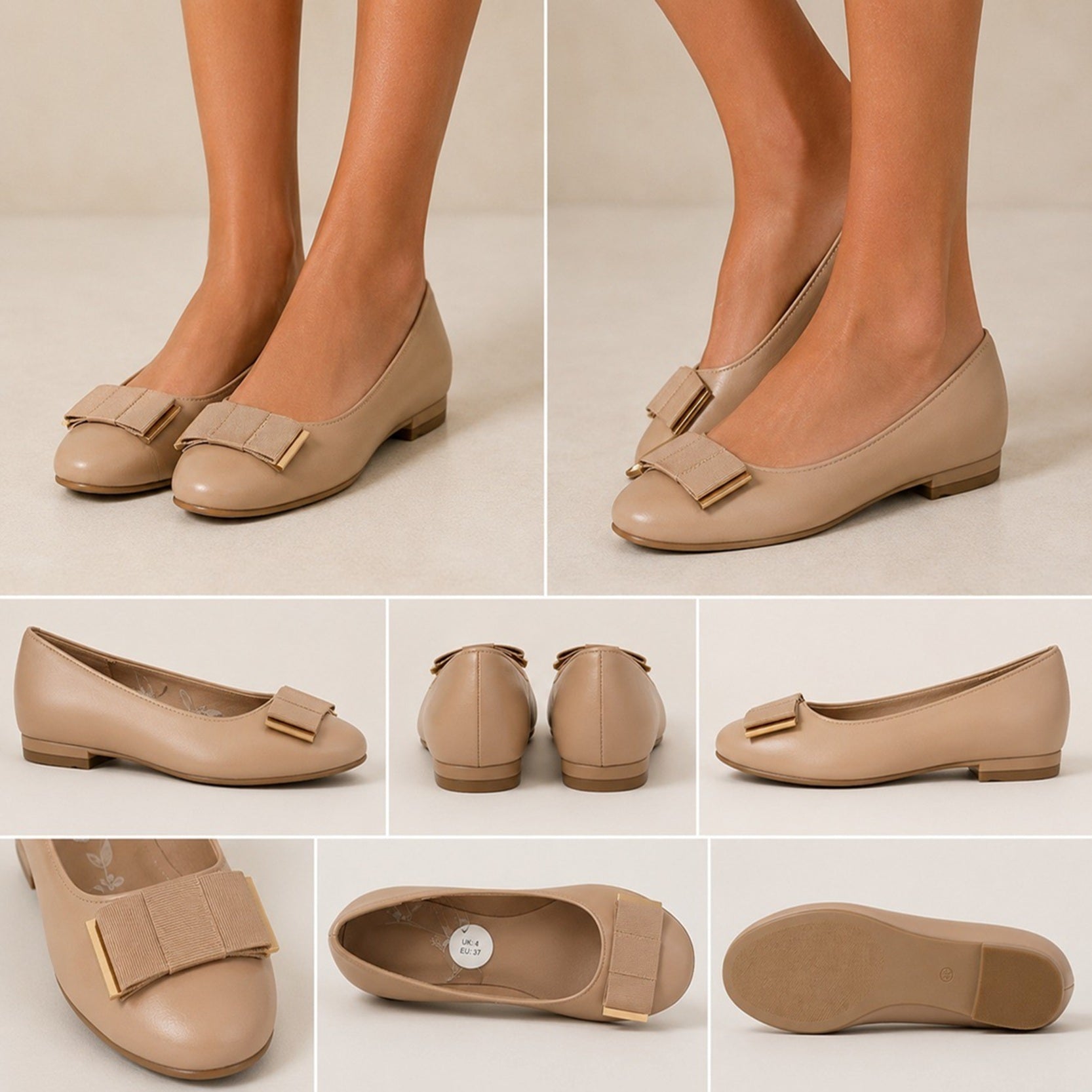 Women's Bow Detail Ballet Pumps