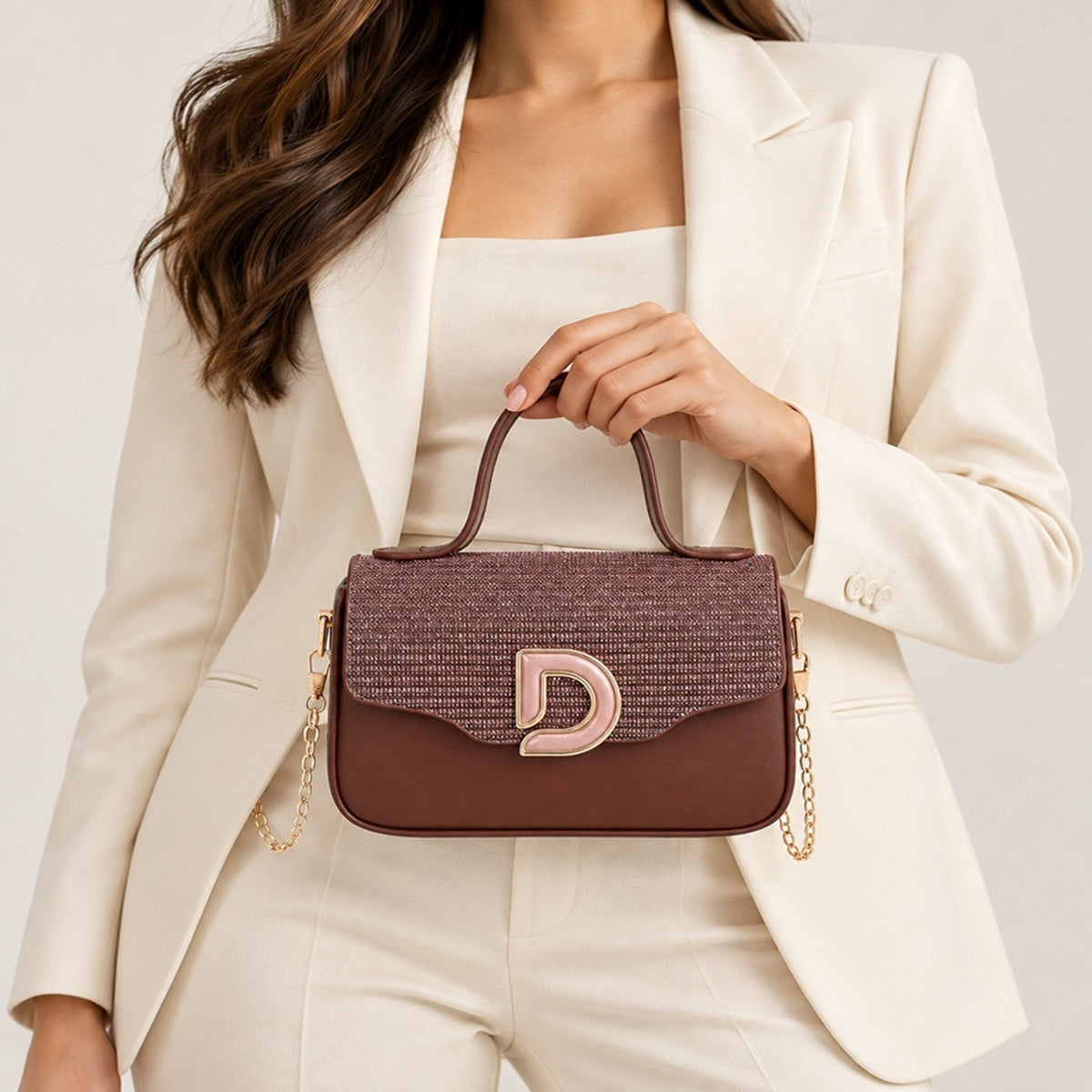 Women's Textured Top Handle Crossbody Shoulder Bag