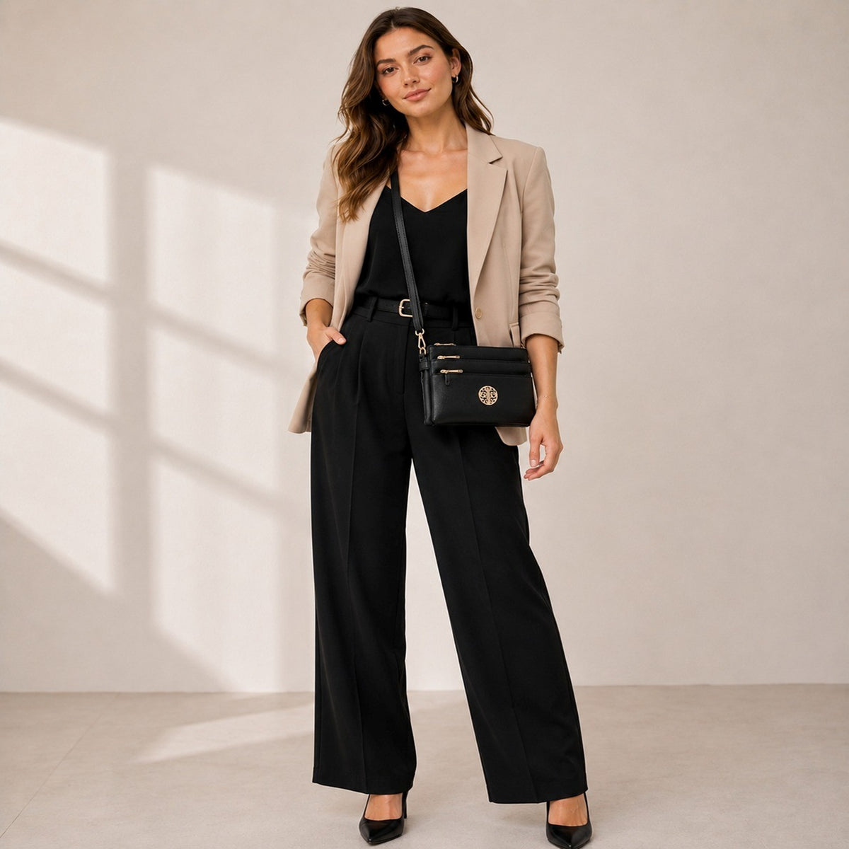 Women’s Multi-Zip Crossbody Bag