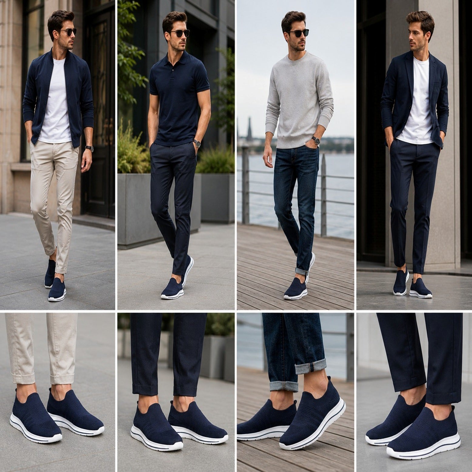 Men's Knit Slip-On Platform Comfort Trainers