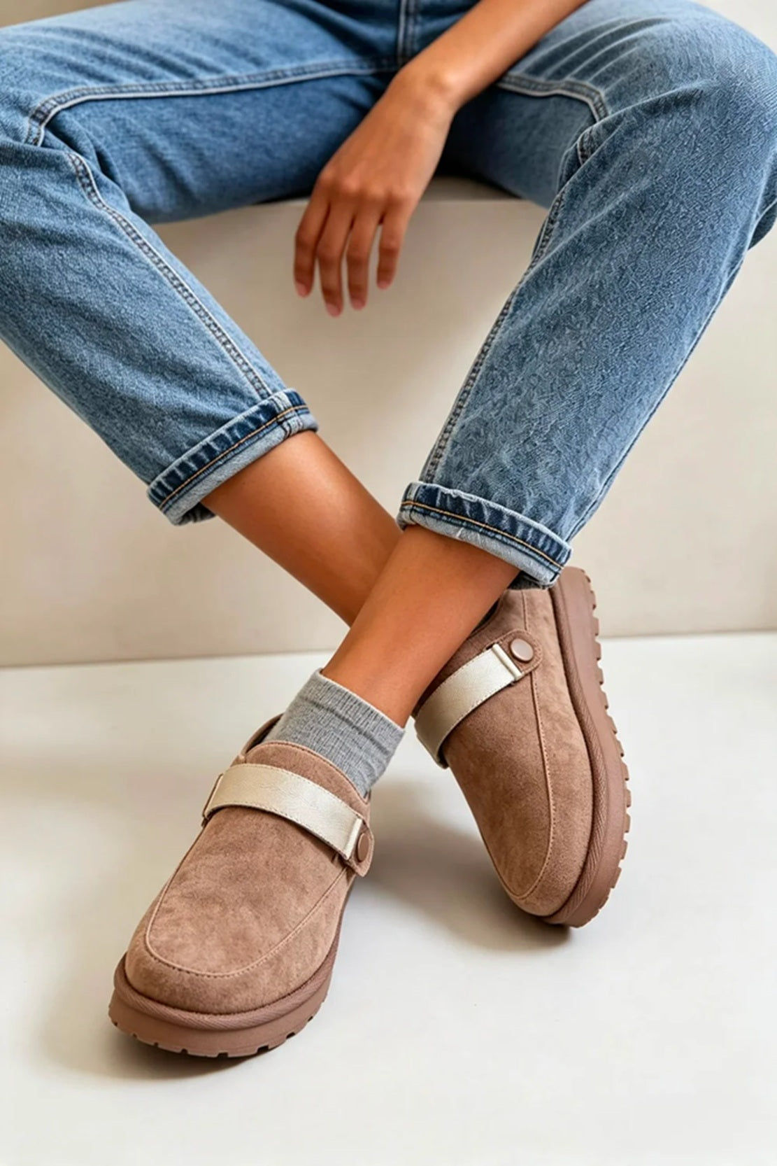 Women’s Buckle Strap Casual Comfort Mules