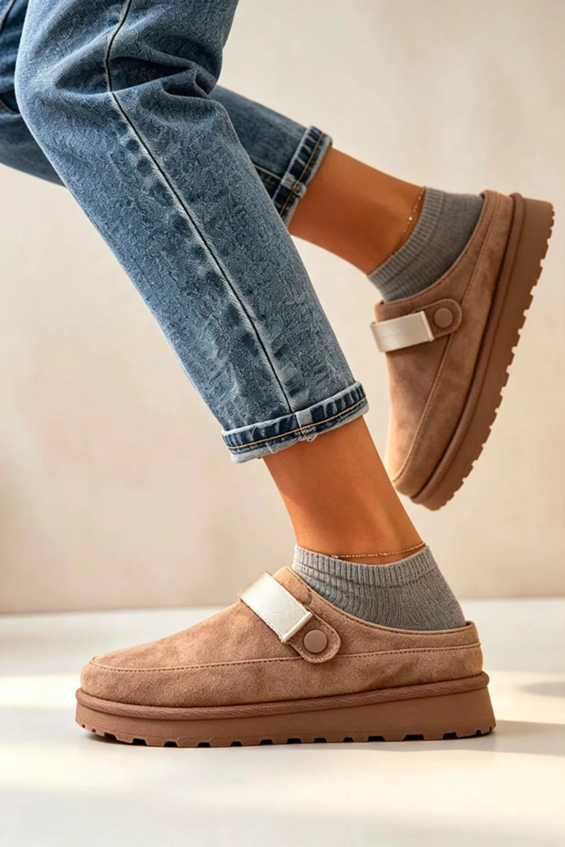 Women’s Buckle Strap Casual Comfort Mules