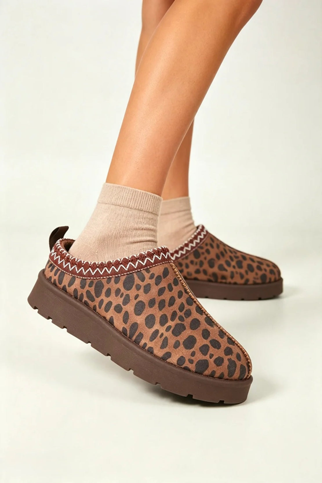 Women’s Leopard Print Casual Slip-On Mules