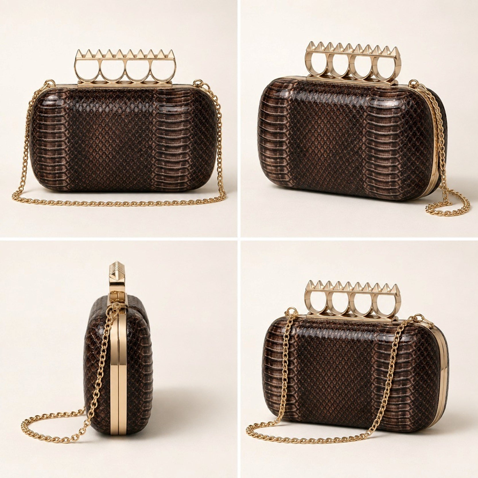 Women's Textured Box Clutch Crossbody Bag