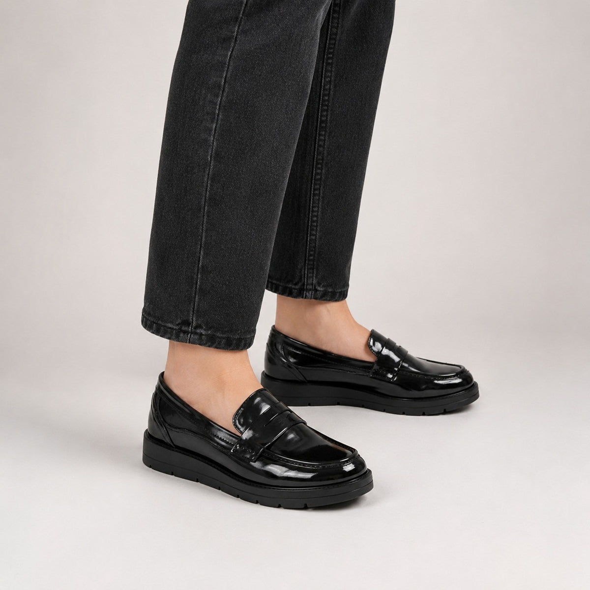 Women’s Patent Platform Penny Loafers