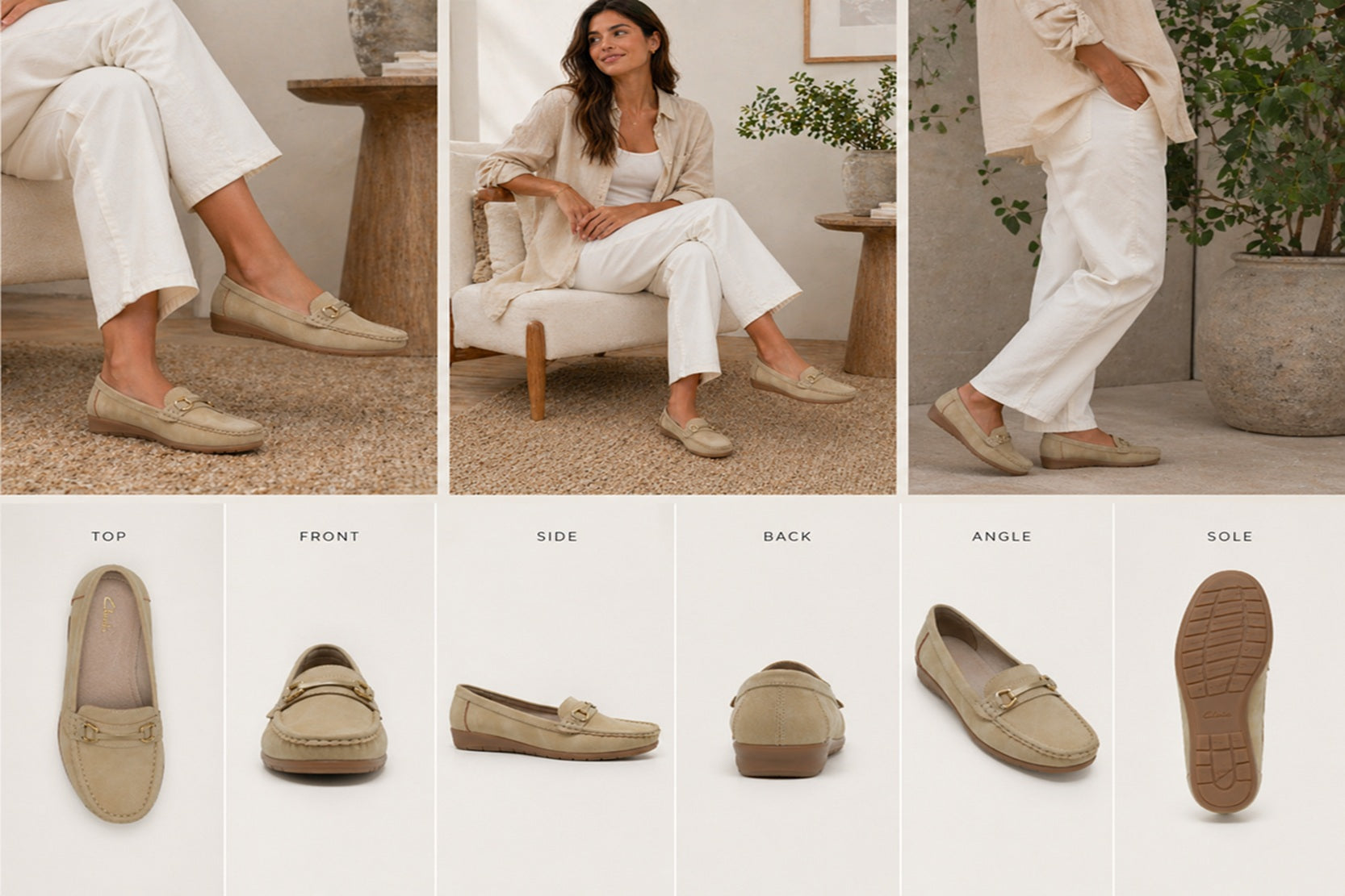 Ladies Maya Grace Snaffle Trim Low Wedge Comfort Loafer