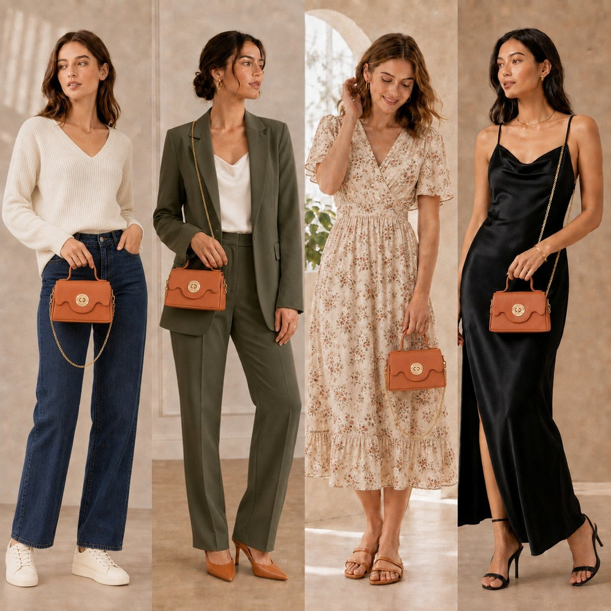 Women’s Elegant Mini Flap Crossbody Handbag