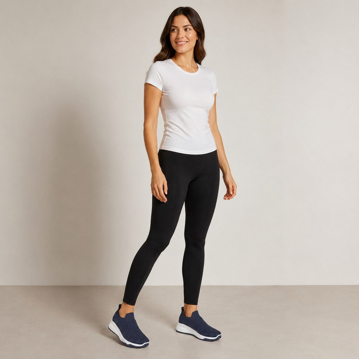 Women's Navy Slip-On Platform Trainers