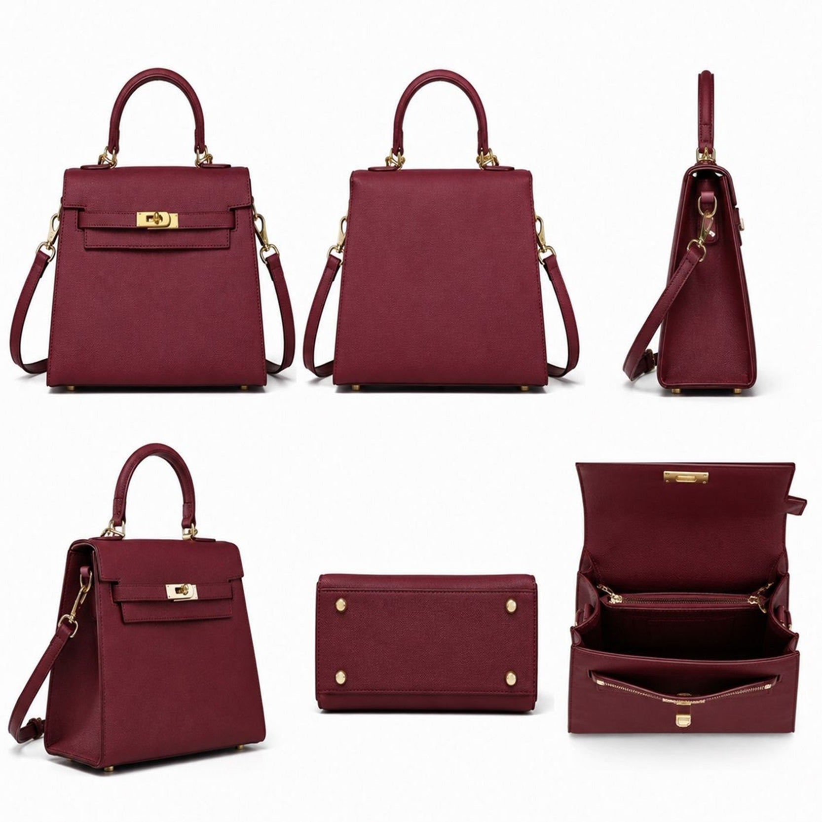 Women's Structured Top Handle Satchel Bag