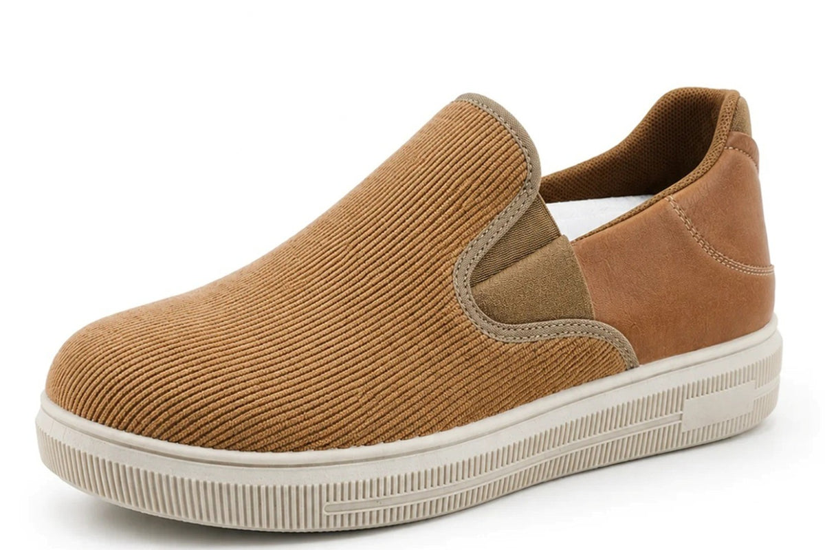 Men's Corduroy Textured Slip-On Casual Shoes