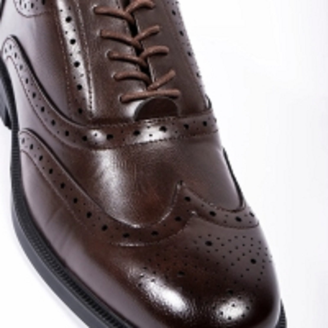 Men’s Lace up Brushed Brown Oxford Brogue Formal Dress Shoes