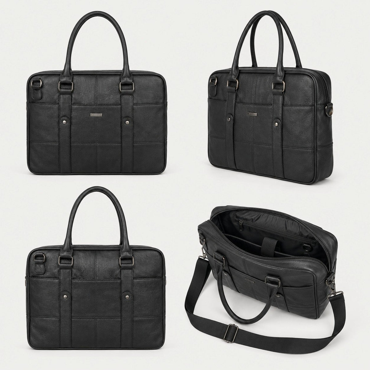 Women's Cowhide Leather Laptop Tote Bag 40 x 27 x 10 cm