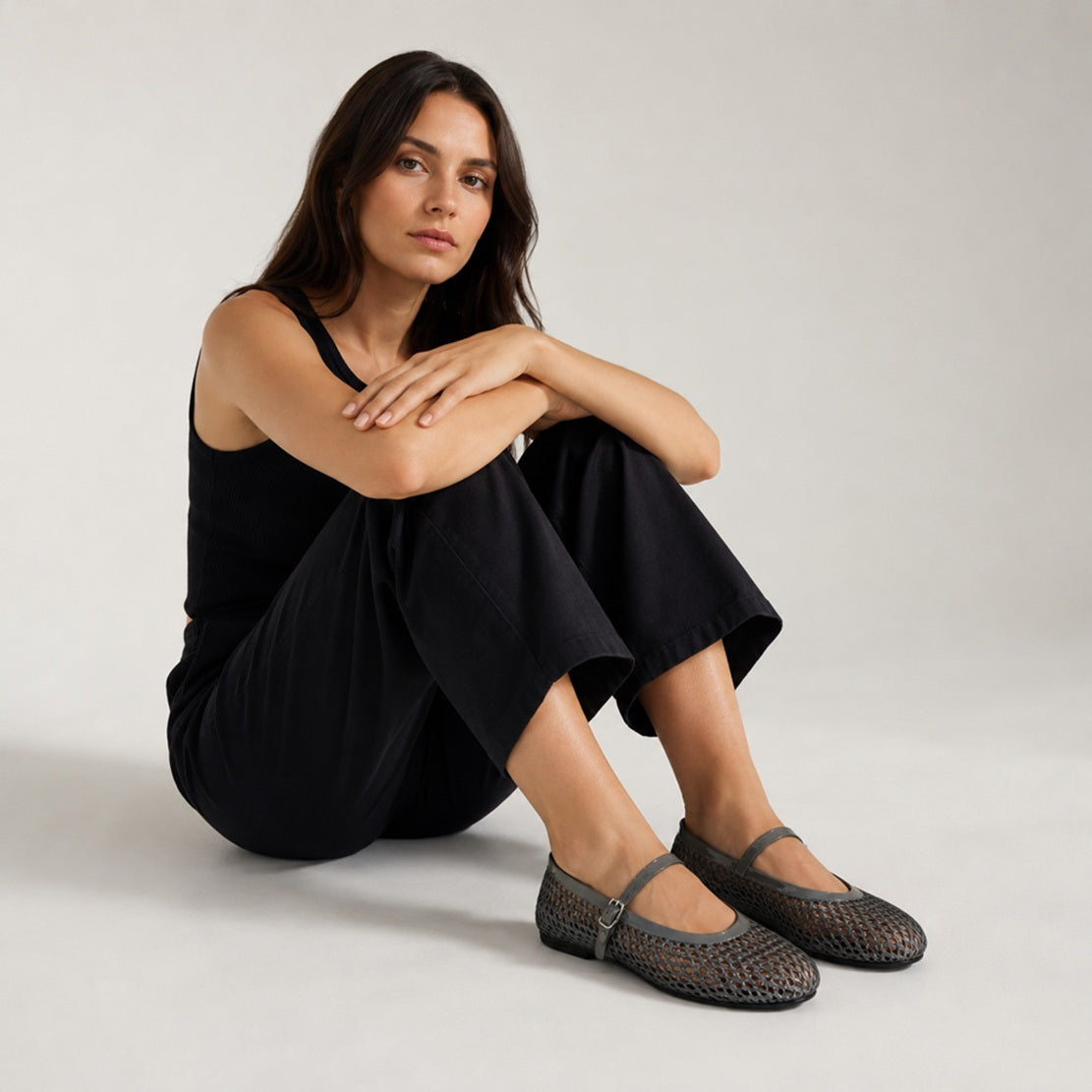 Ladies Black Jelly Buckle Strap Mary Jane Flats Pumps