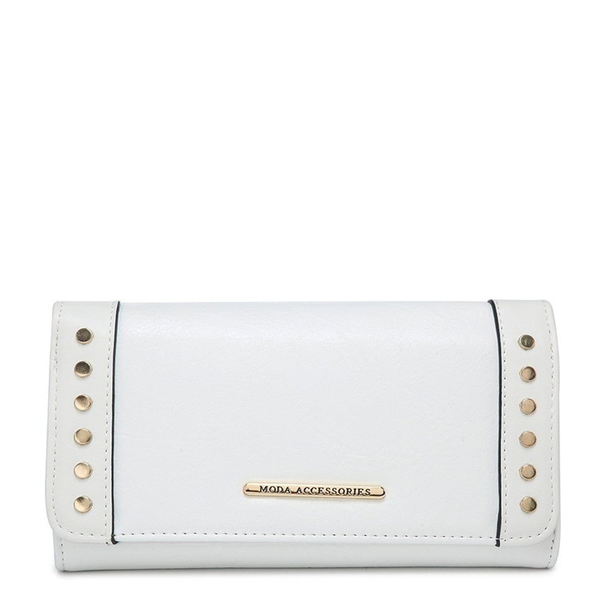 Women's PU Leather Studded Flap Wallet