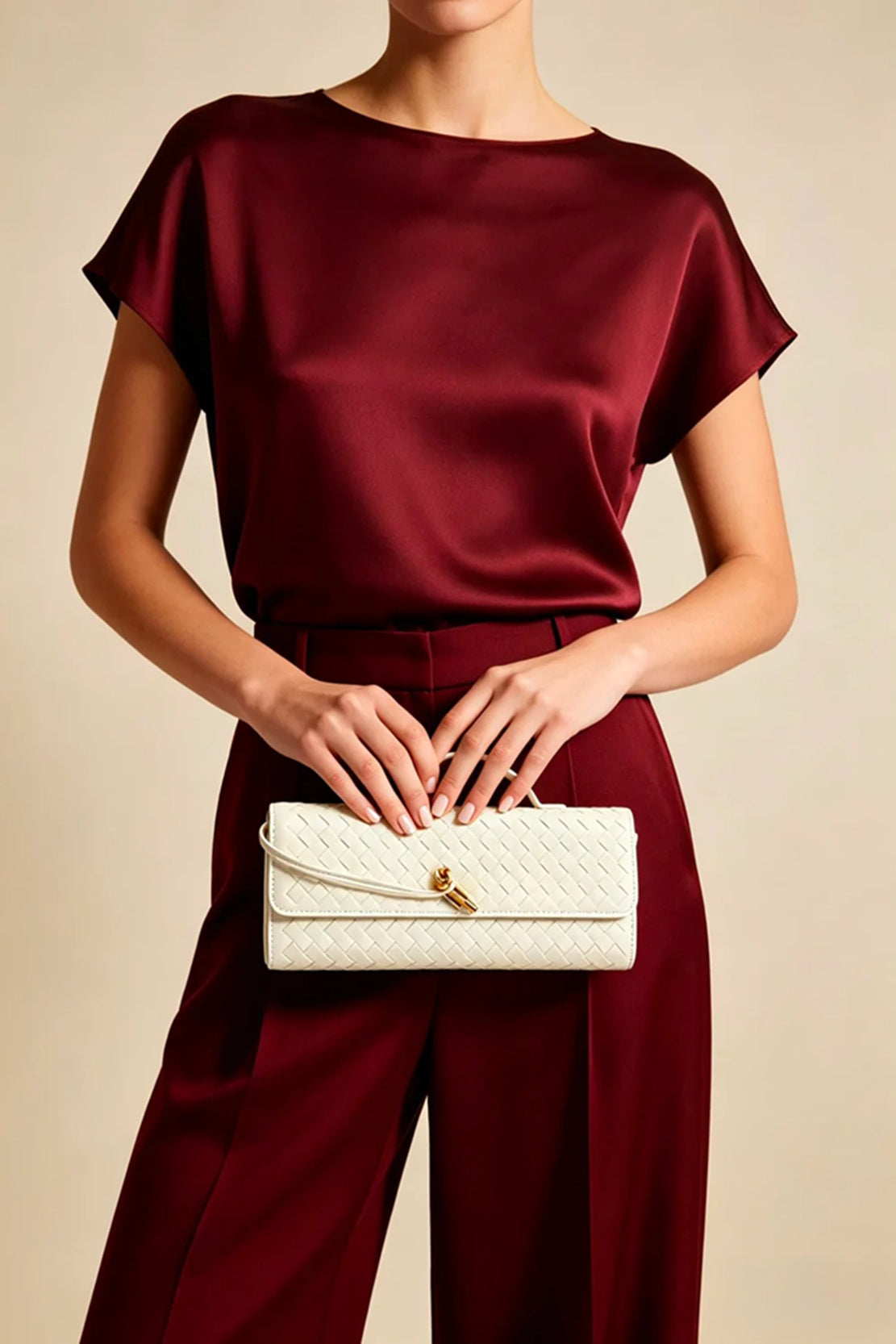Women's Woven Envelope Clutch Bag