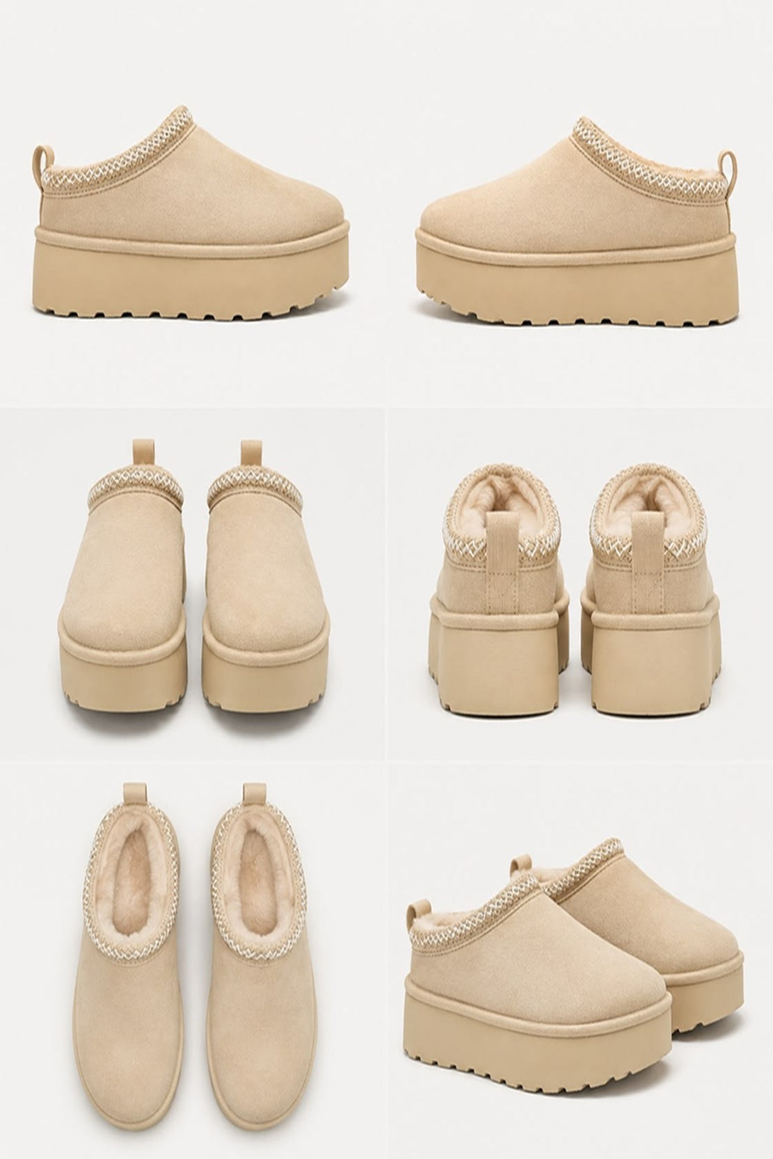 Women’s Faux Suede Platform Slip-On Slippers
