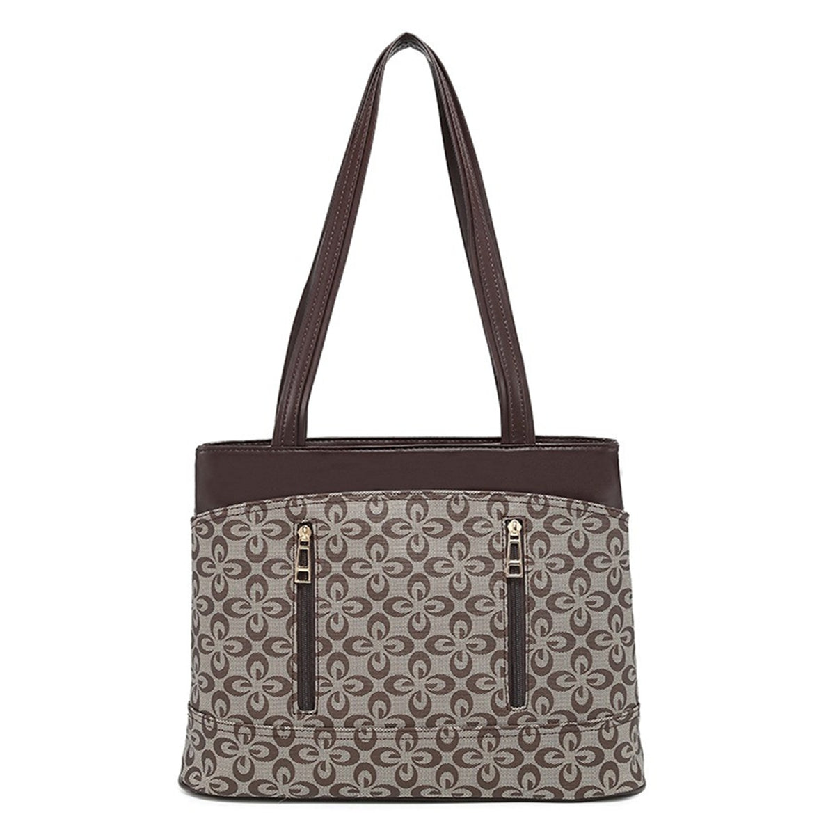 Women’s Patterned PU Leather Tote Shoulder Bag