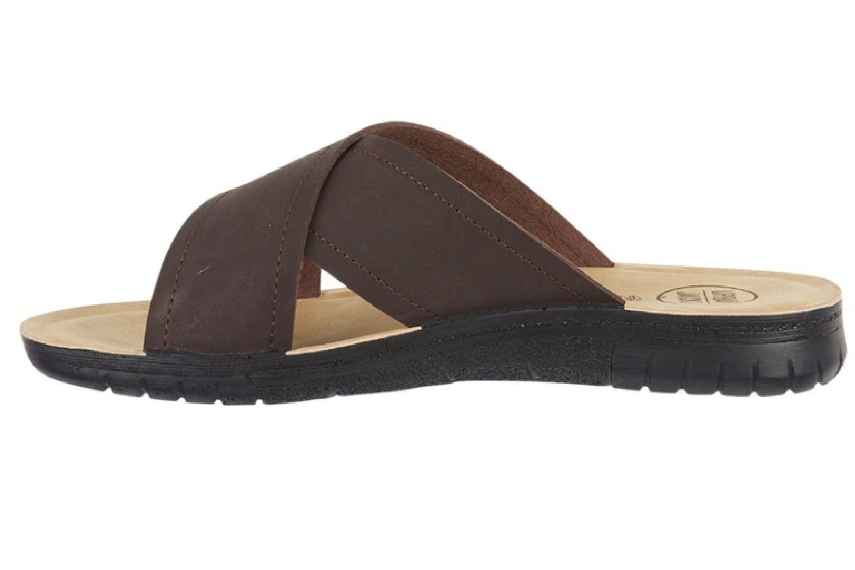 Men’s Aba-Style Leather Chappal – Comfortable Cross-Strap Sandals