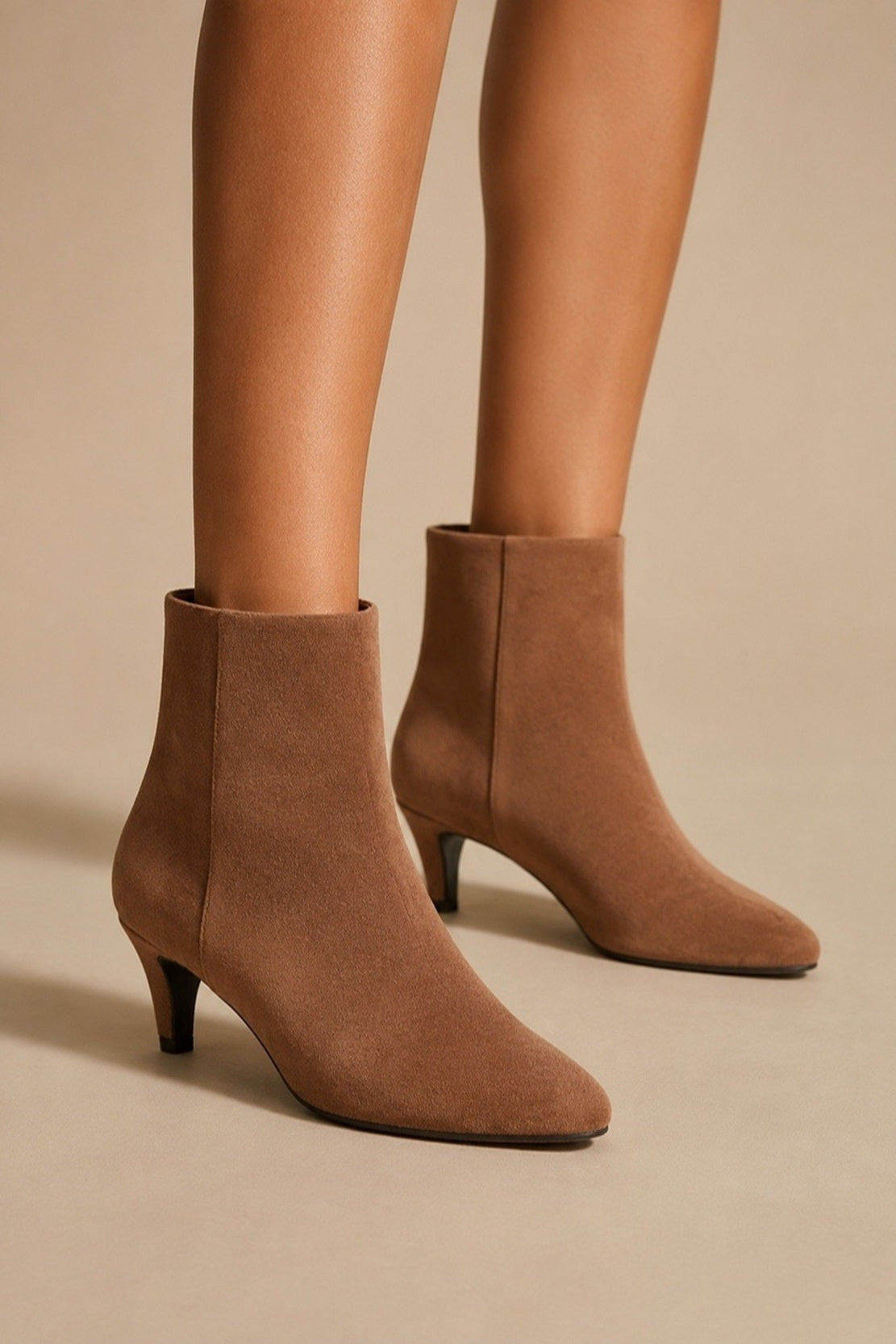 Women’s Pointed Toe Kitten Heel Ankle Boots