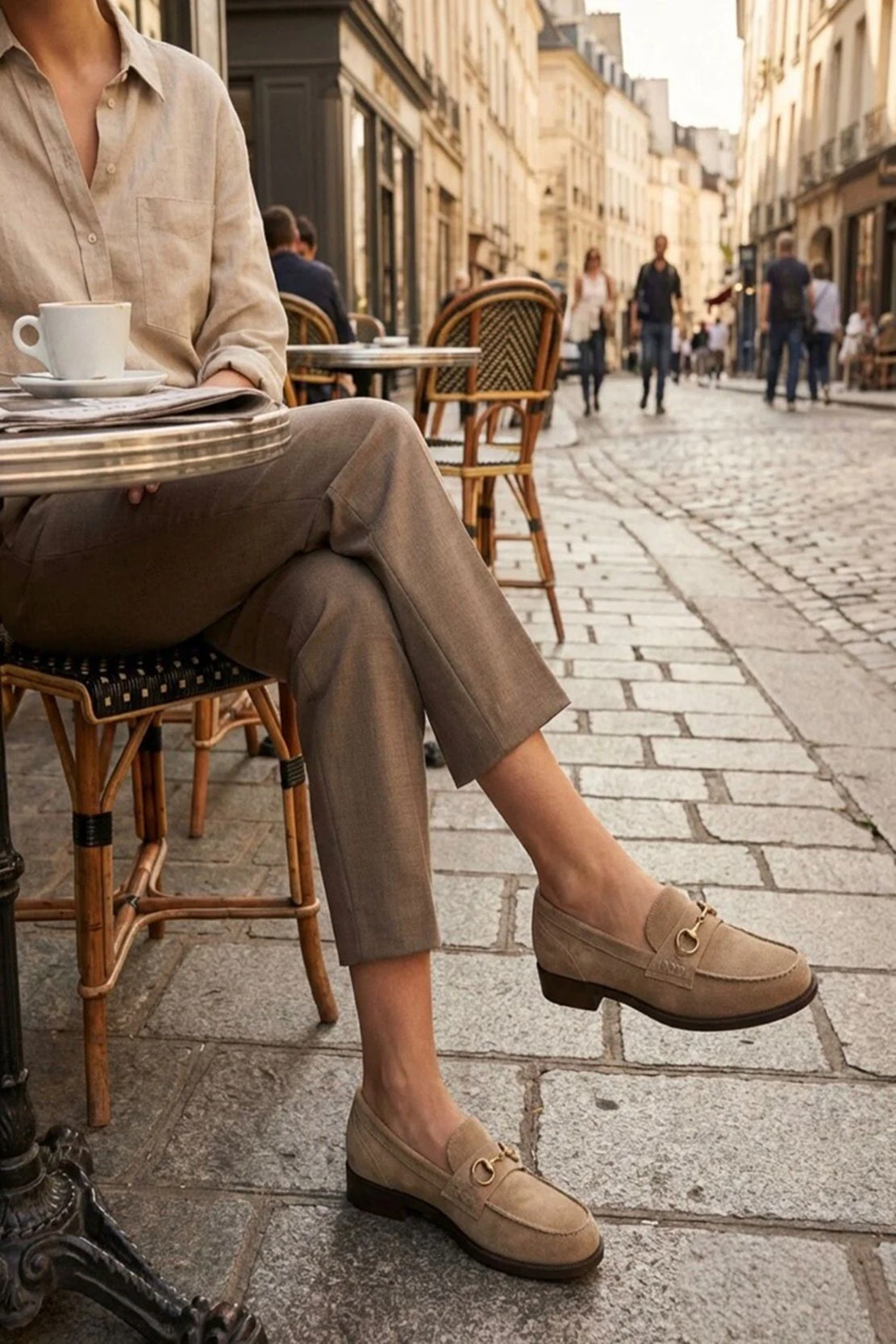 Faux Suede Slip On Loafer Shoes